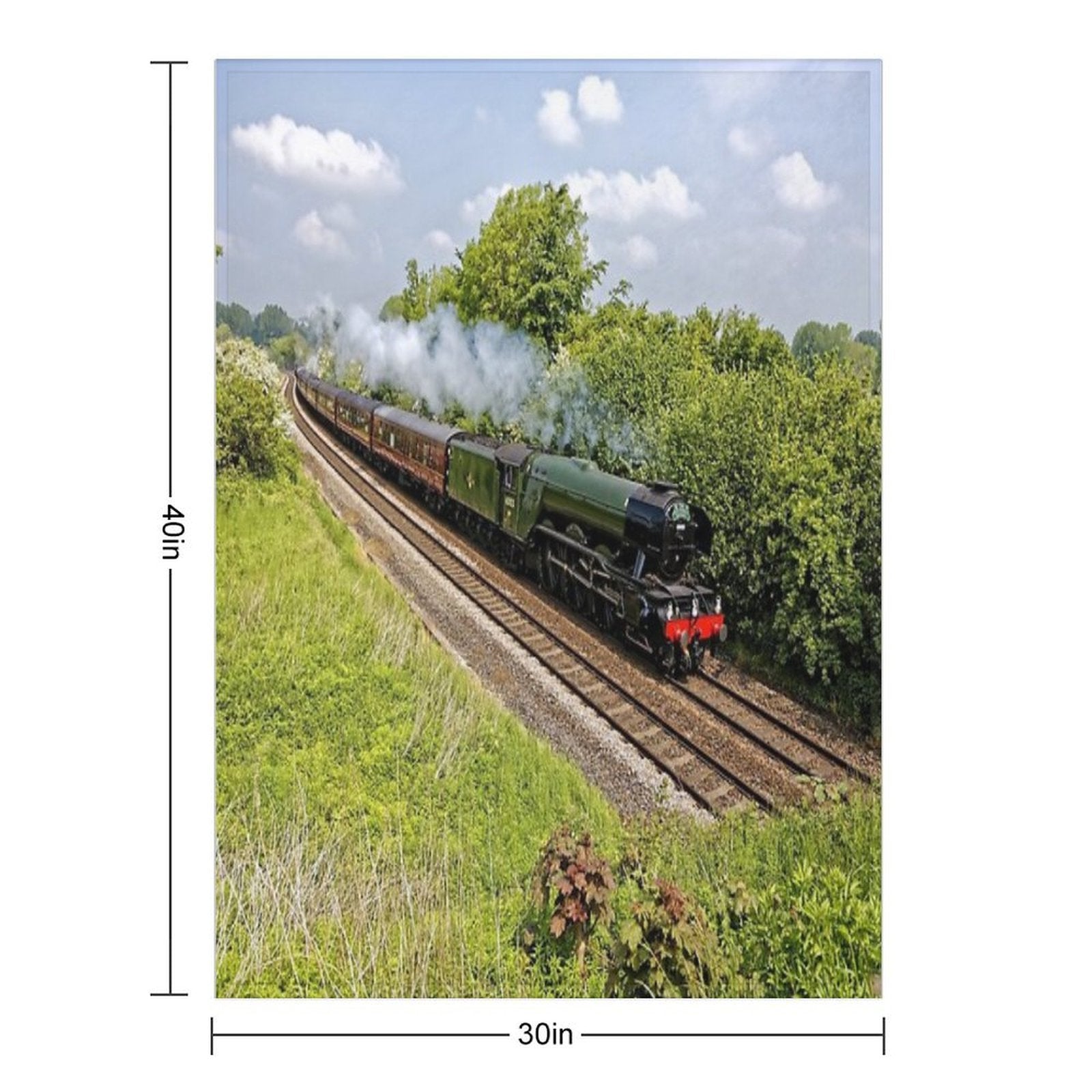 A3 Class 60103 Flying Scotsman Steam Locomotive Durable Throw Blanket