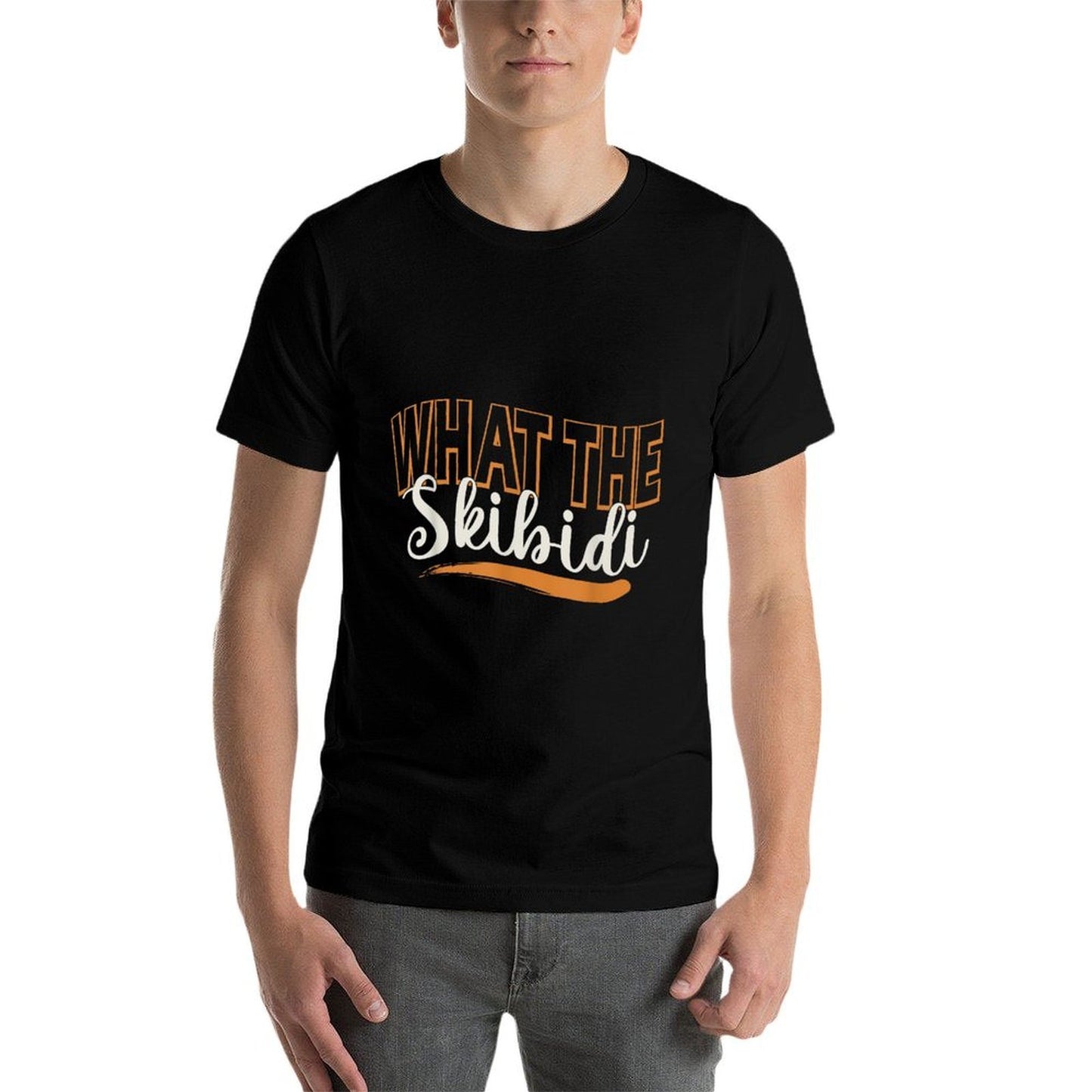What The Skibidi Funny Meme Slang Rizz Brainrot Ironic Y2k Polyester Blend T-Shirt