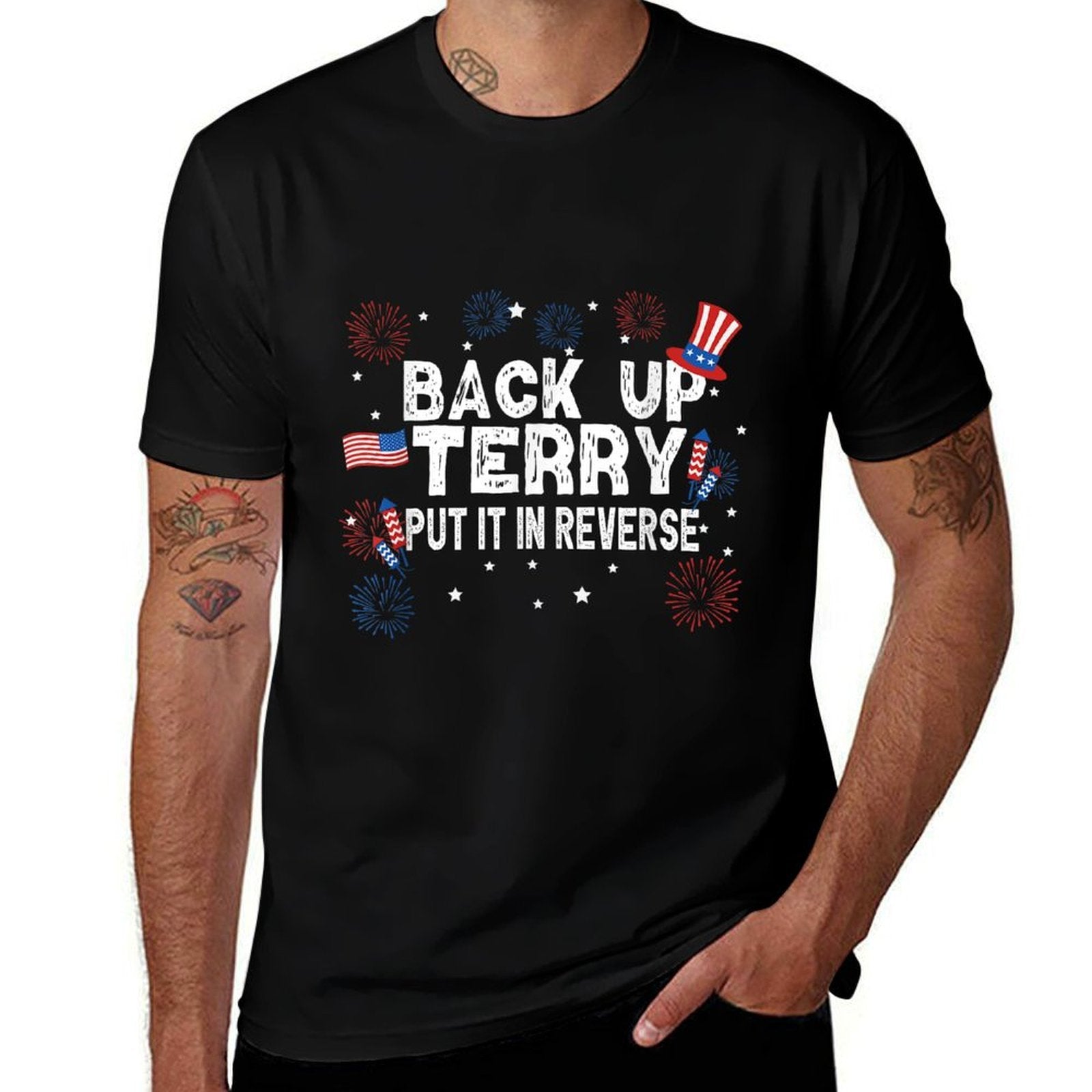 Back Up Terry Put It In Reverse Funny 4th of July  Lightweight T-Shirt