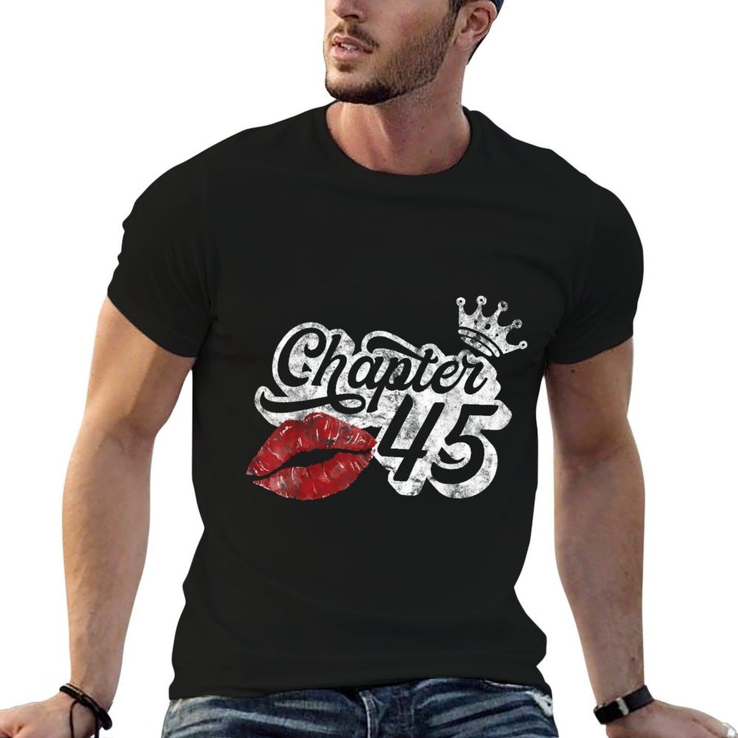 Vintage Chapter 45 Classy Lips Happy Birthday 45 Years Born  Quick-drying T-Shirt