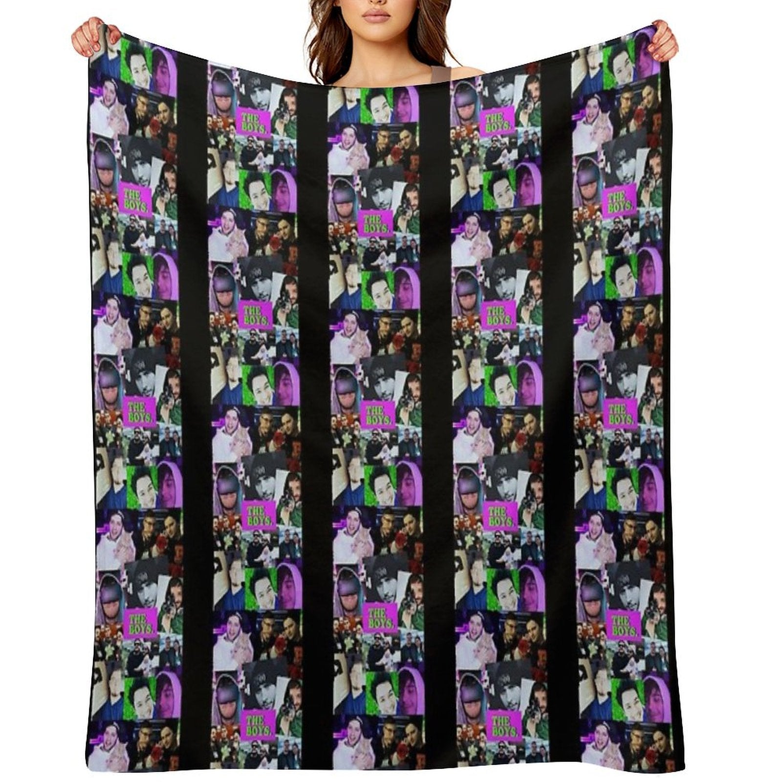 The Boys Collage Eco-conscious Throw Blanket