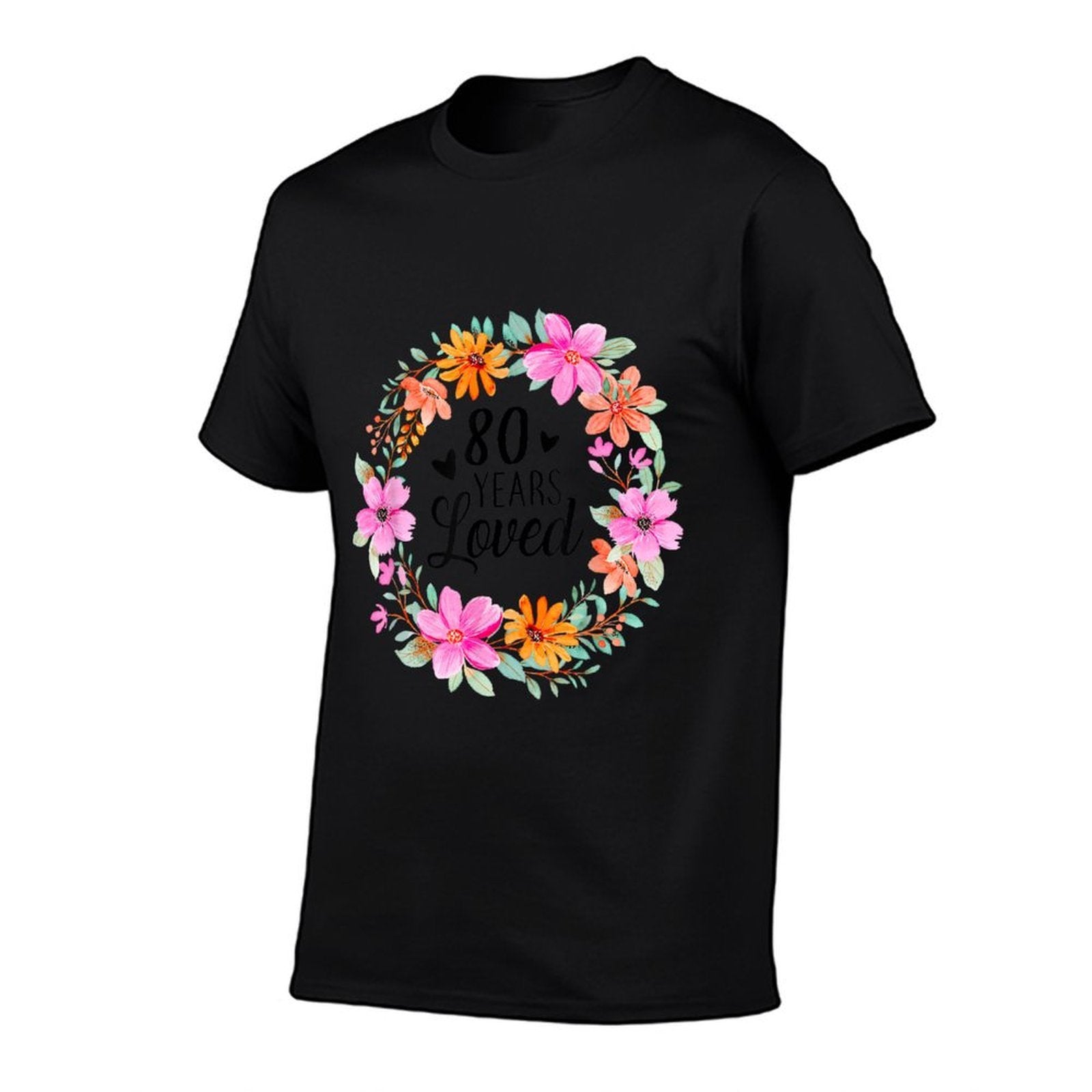 80 Years Loved Funny Mom Dad Grandpa Grandma 80th Birthday  Stretchy T-Shirt