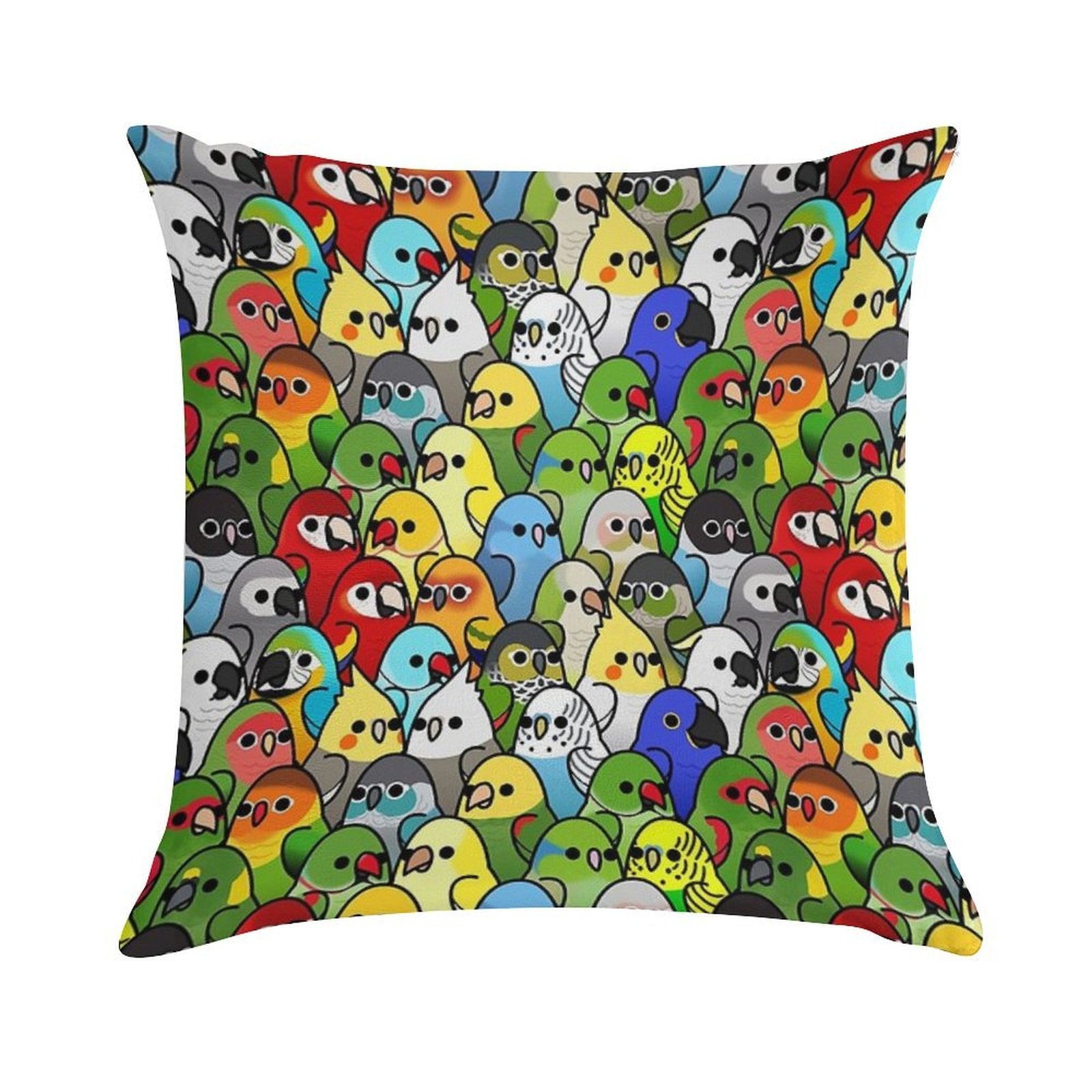 Too Many Birds! Bird Squad 1 Soft Gift Ready Throw Pillow