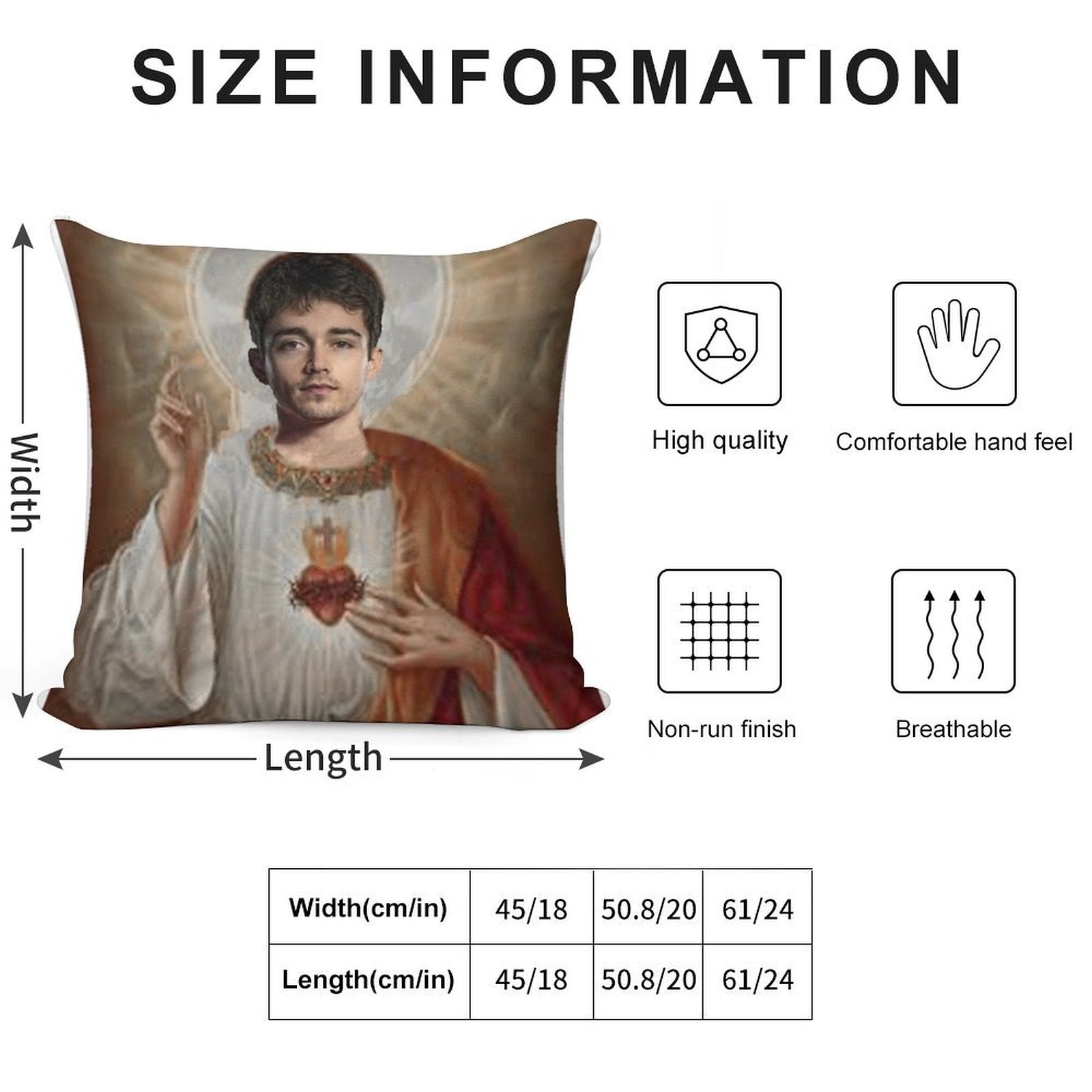 San Charles Leclerc Essential T-Shirt Soft Washable Throw Pillow