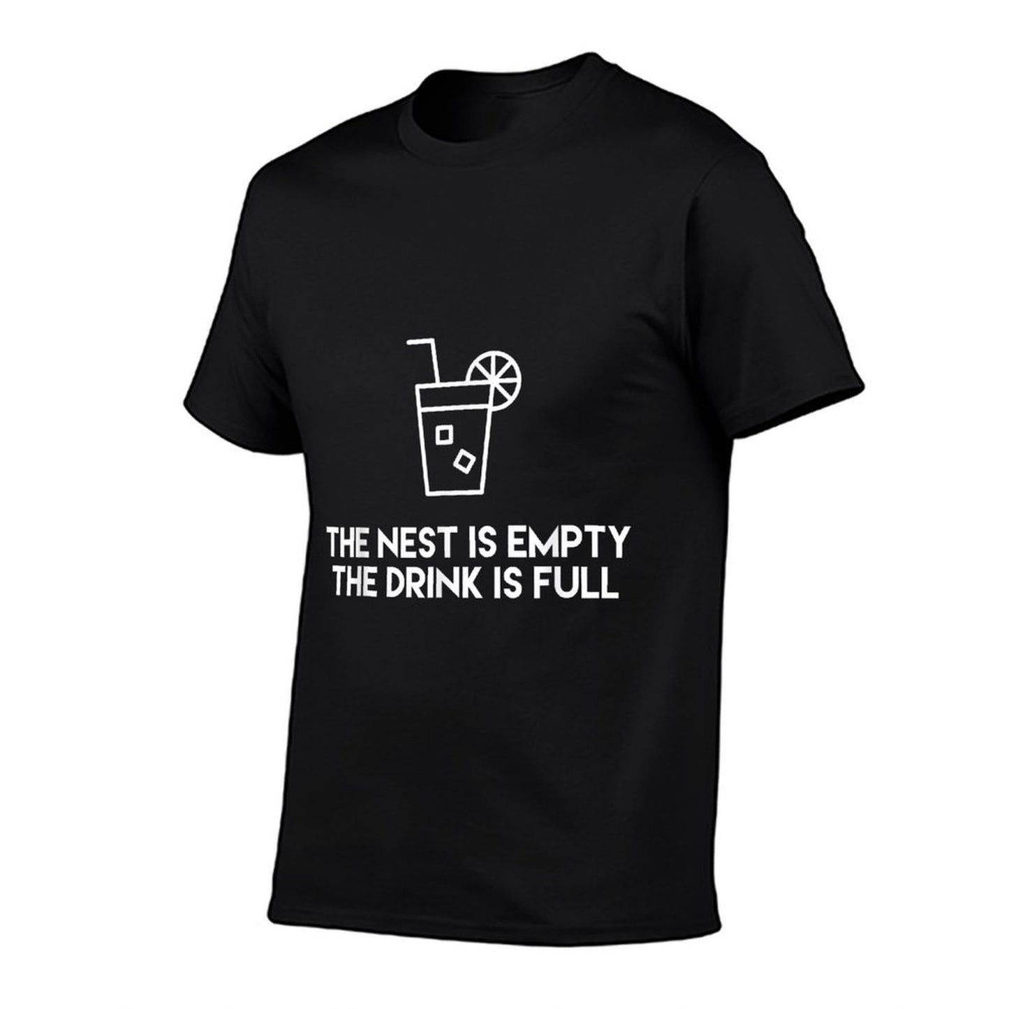 The Nest Is Empty The Drink Is Full Empty Nester Heathered Texture T-Shirt