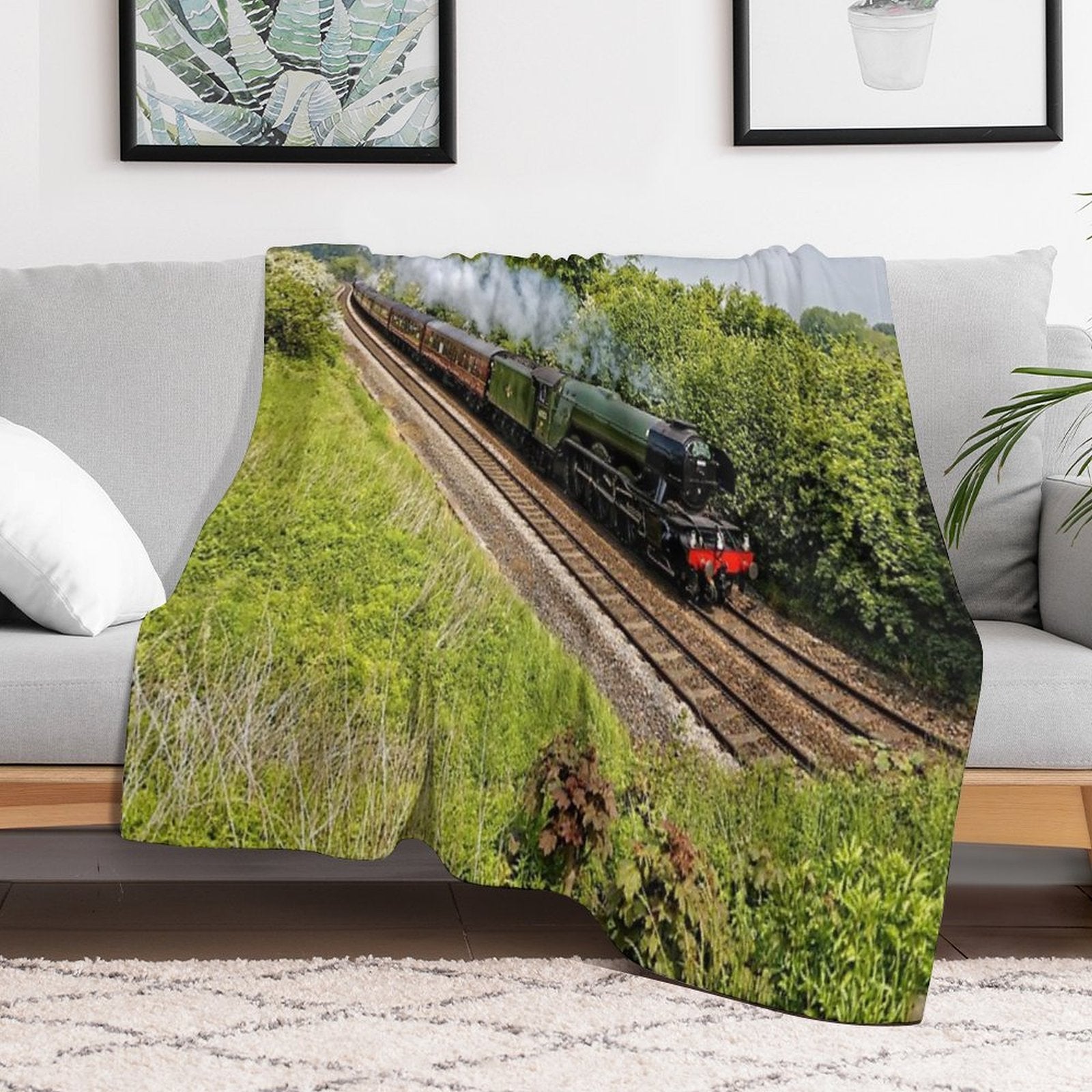 A3 Class 60103 Flying Scotsman Steam Locomotive Durable Throw Blanket