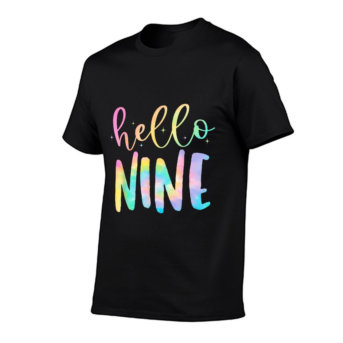 Tie Dye Hello Nine 9 Year Old 9th Birthday Girl Age 9 BDay  Breathable T-Shirt