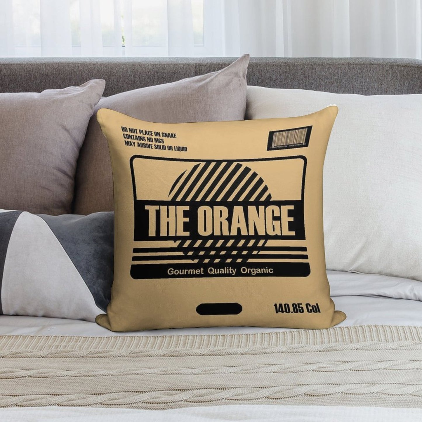 The Orange Metal Gear Solid Snake Box Soft Home Decor Throw Pillow