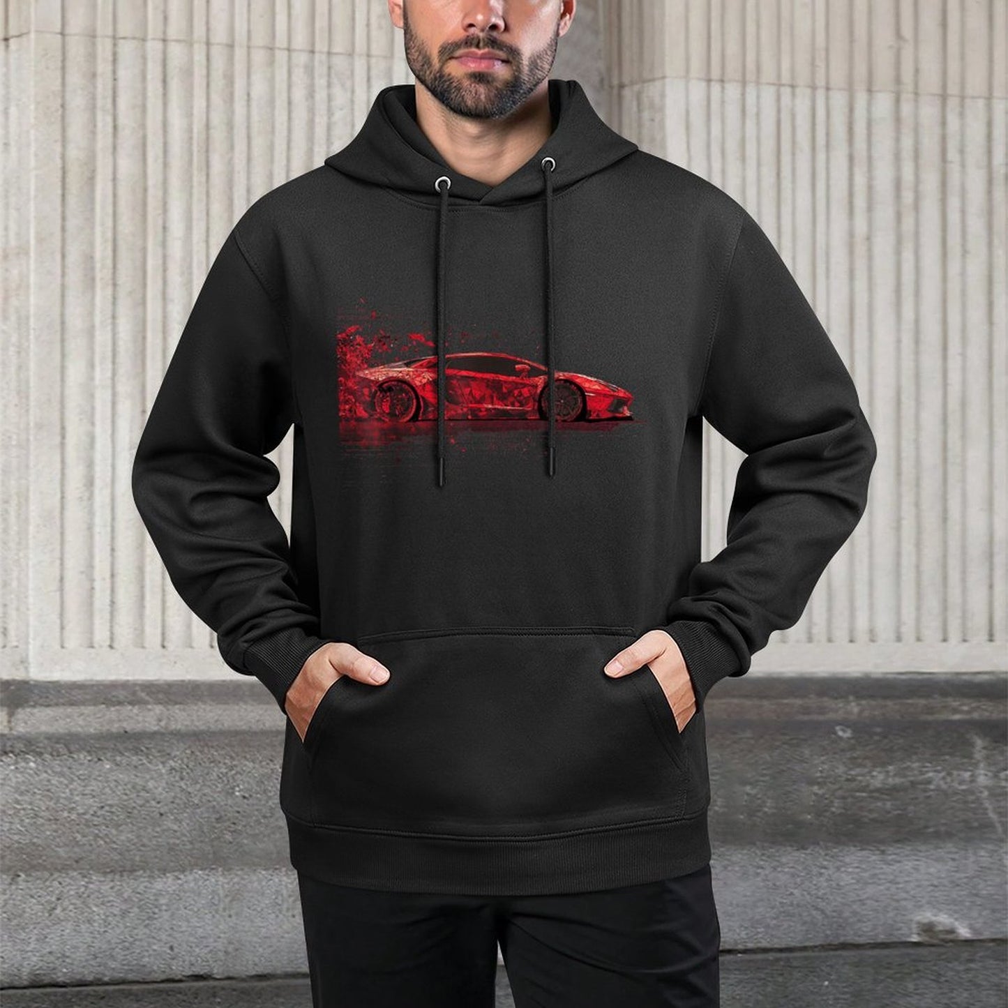 Supercar Exotic Italian Sports Car Graphic Machine Washable Hoodie
