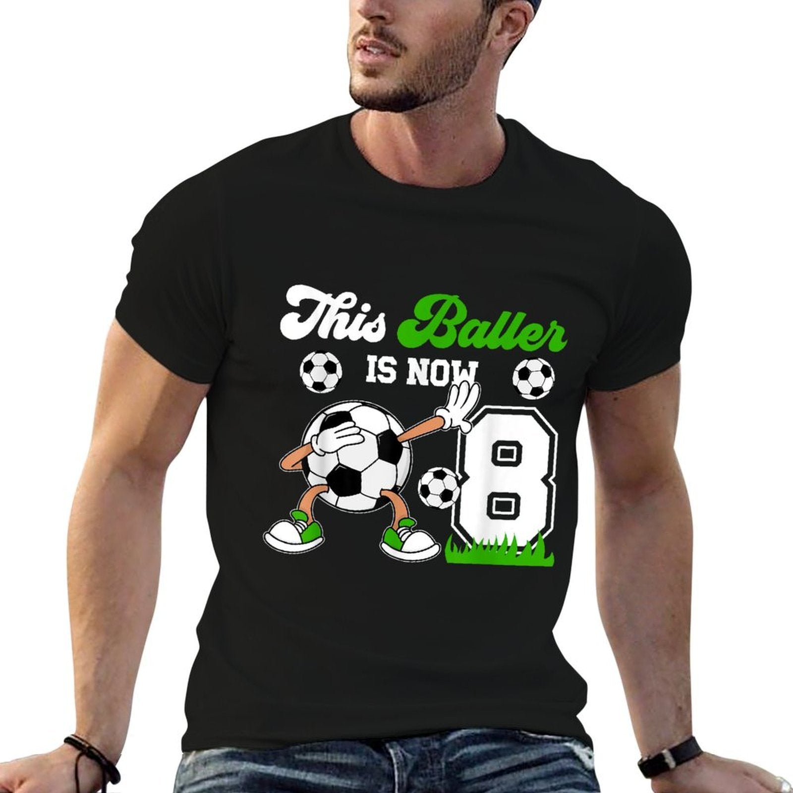 8th Birthday Soccer Boy Eight Year Old Soccer Player  Classic T-Shirt