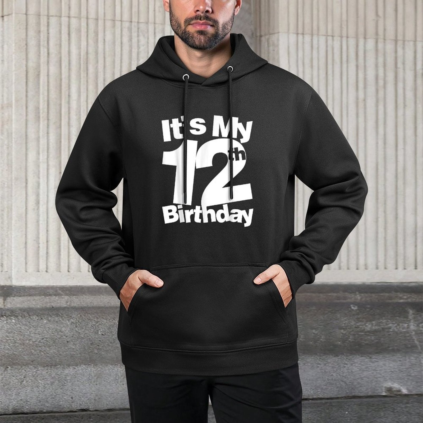 12th Birthday for 12 Year Olds Adjustable Hood Hoodie