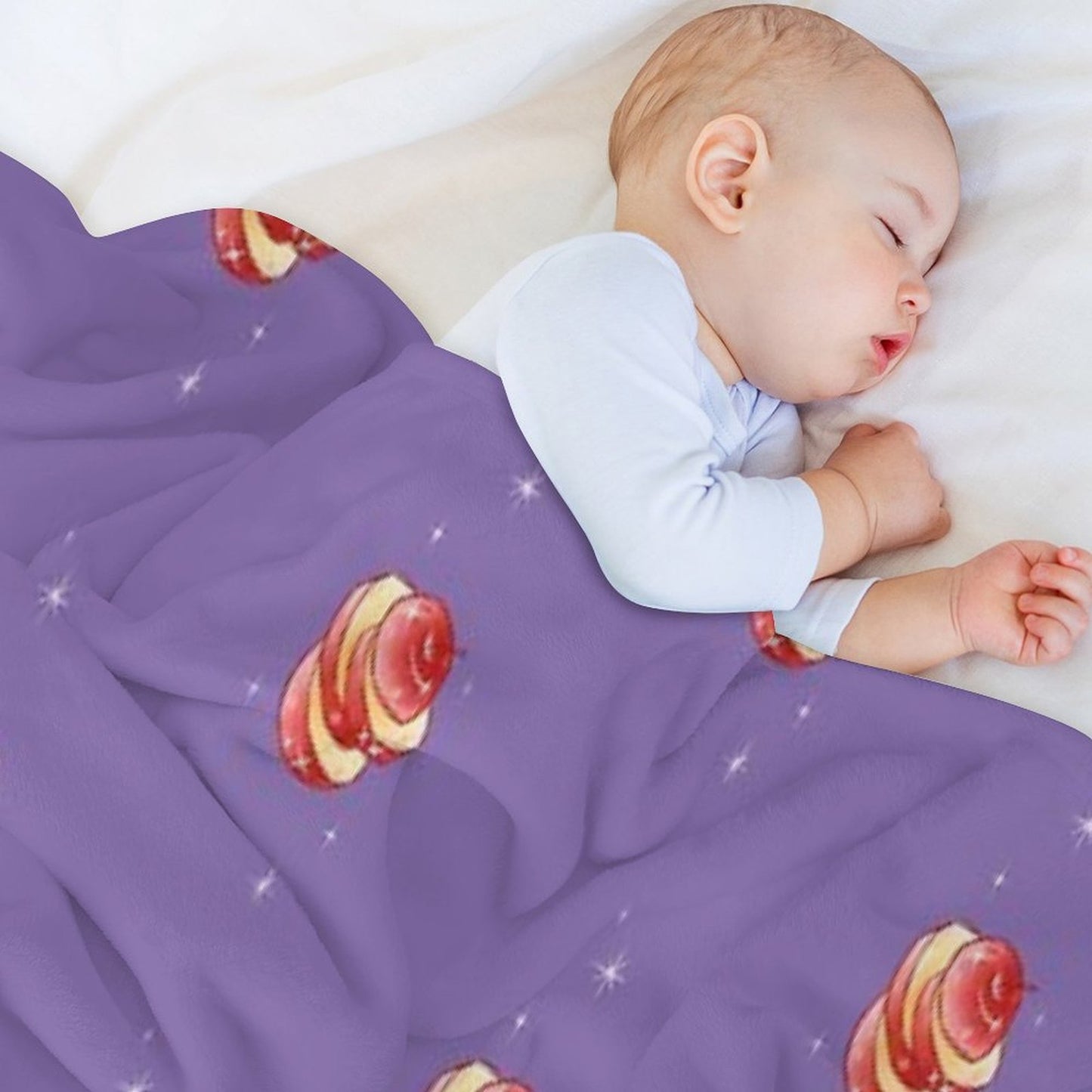 Sliced Apple Machine-washable Throw Blanket