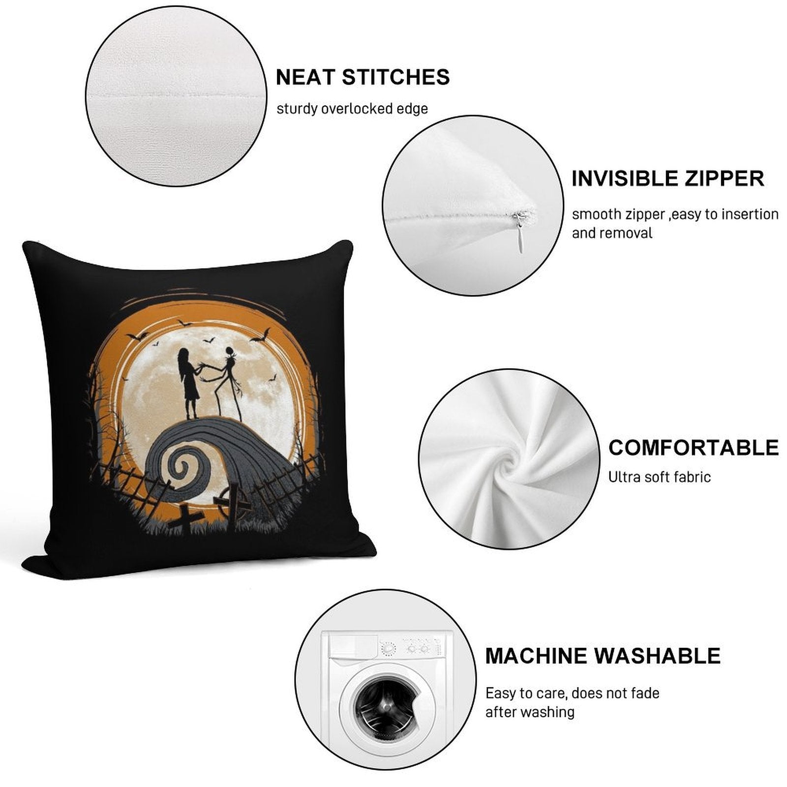 Love Before Christmas Soft Short Plush Fabric Throw Pillow