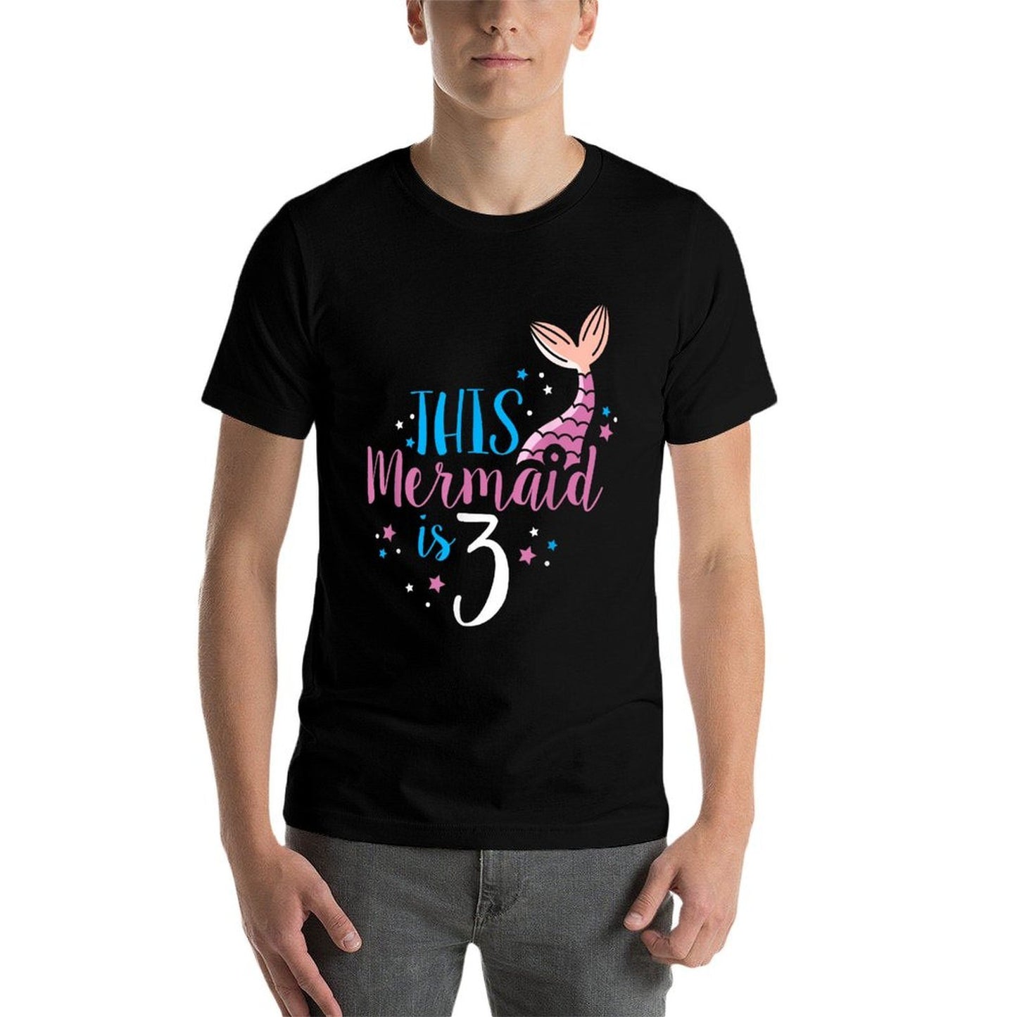 3rd Birthday Girl Gifts - This Mermaid Is 3 Years Old  Polyester Blend T-Shirt
