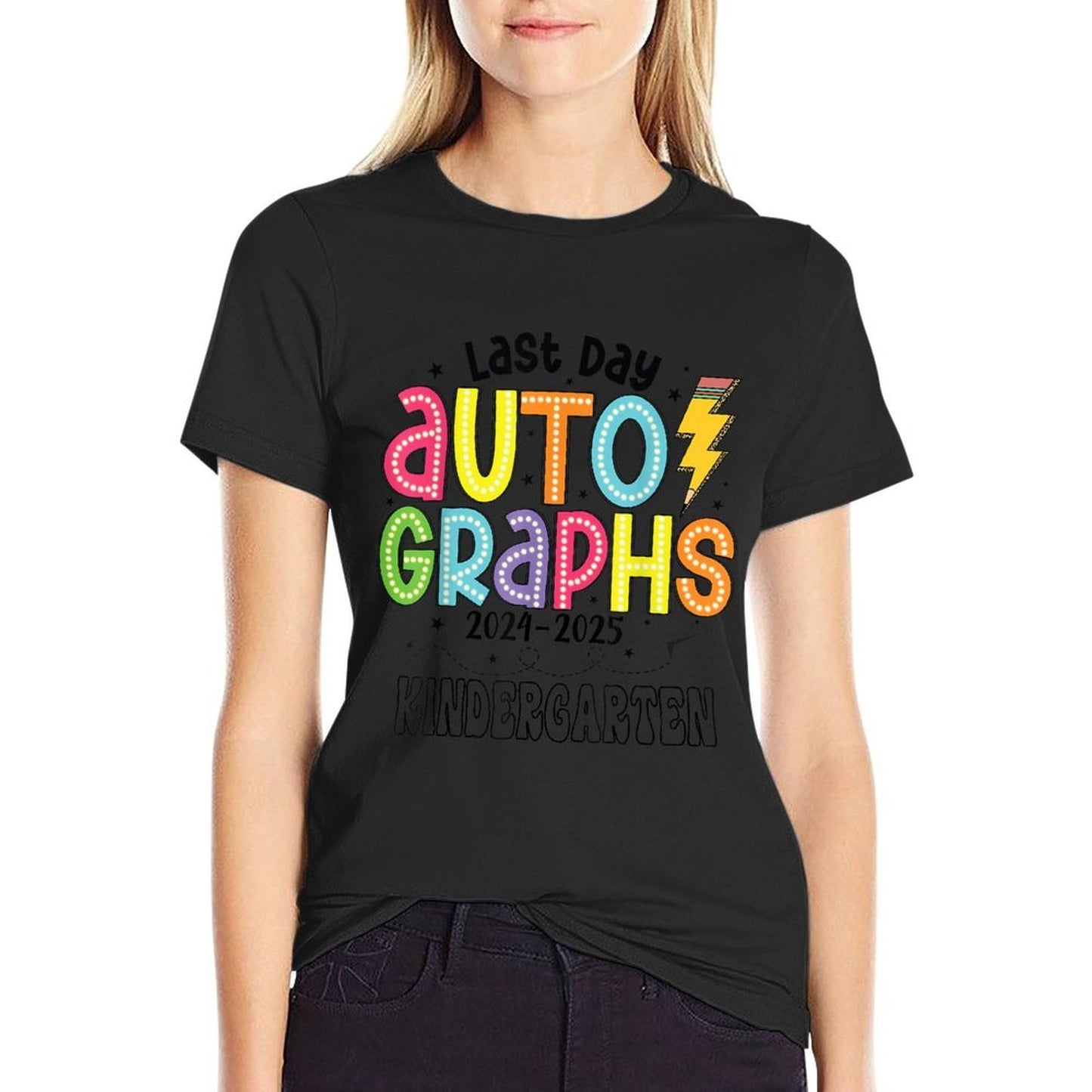 20242025 Last Day Autographs Kindergarten Graduation Vintage-inspired T-Shirt