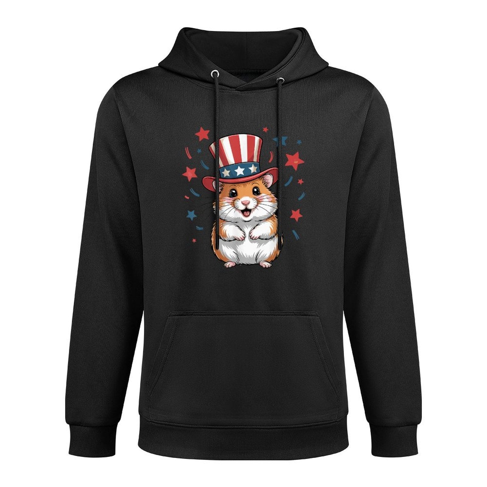 Patriotic Hamster Animals Lovers Independence 4th of July Shape Retention Hoodie