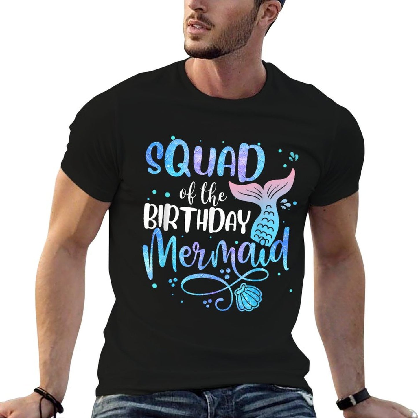 Squad Of The Birthday Mermaid Family Matching Party Squad Classic T-Shirt