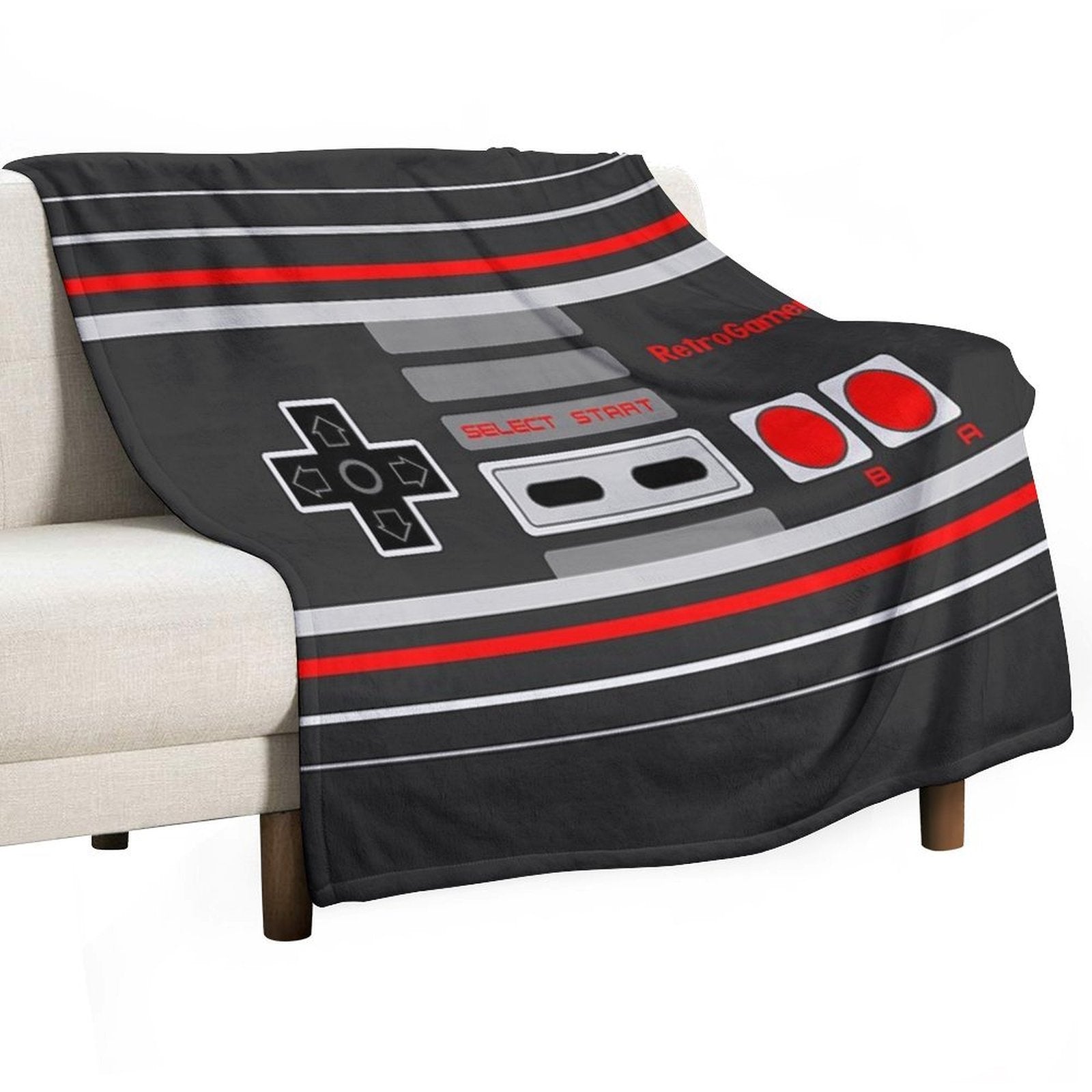 8-Bit Retro Gamer - Controller Versatility Throw Blanket