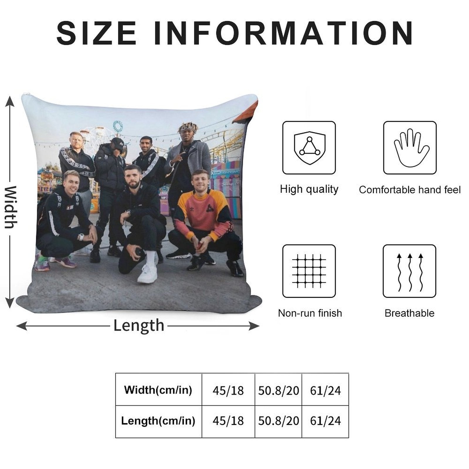 Sideman Soft Durable Construction Throw Pillow
