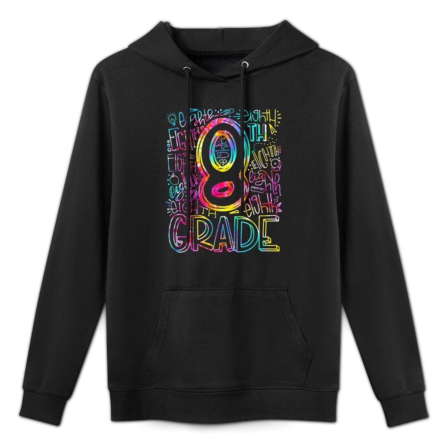 Tie Dye 8th Grade Typography Team Eighth Grade Teacher Unisex Design Hoodie