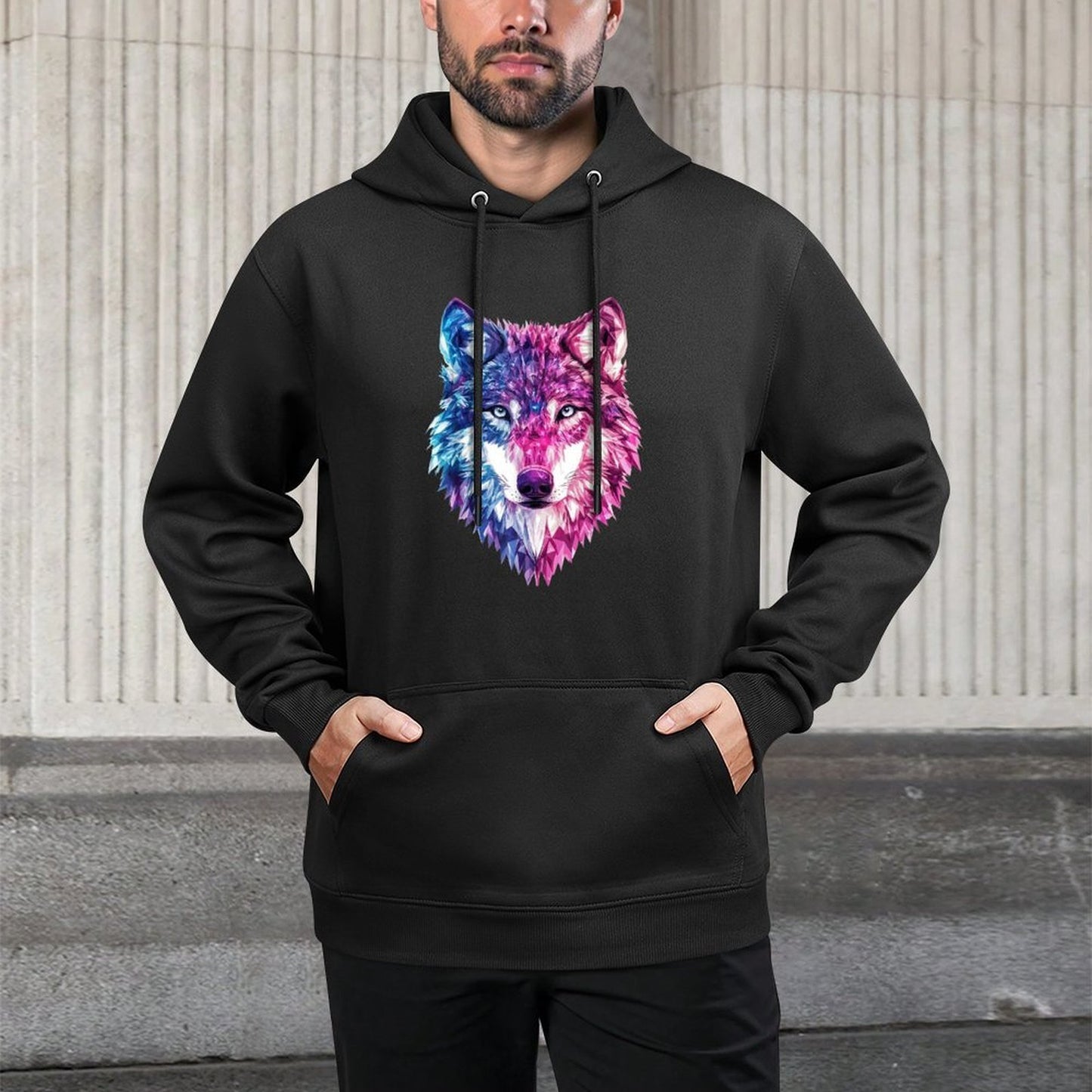 Wolf Fantasy Graphic Versatile Streetwear Hoodie