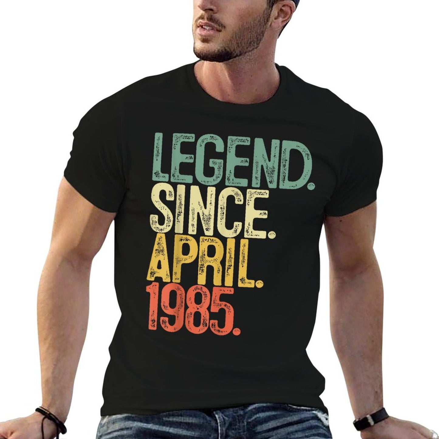 40 Years Old Gifts Legend April 1985 40th Birthday Men Women  Slim-fit Cut T-Shirt