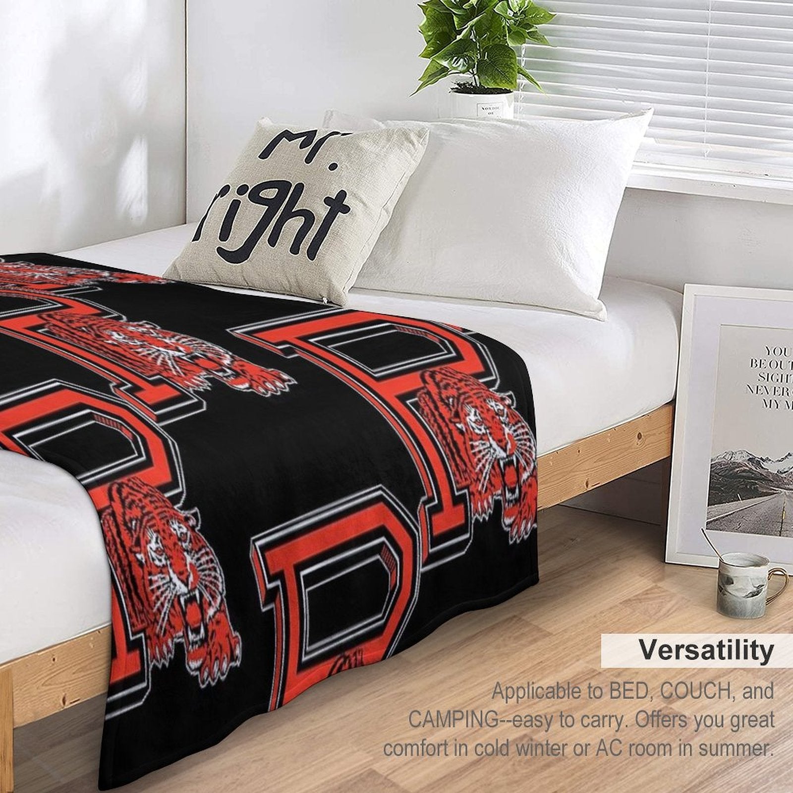 Vintage Princeton BIG P Tiger Mascot Premium Throw Blanket