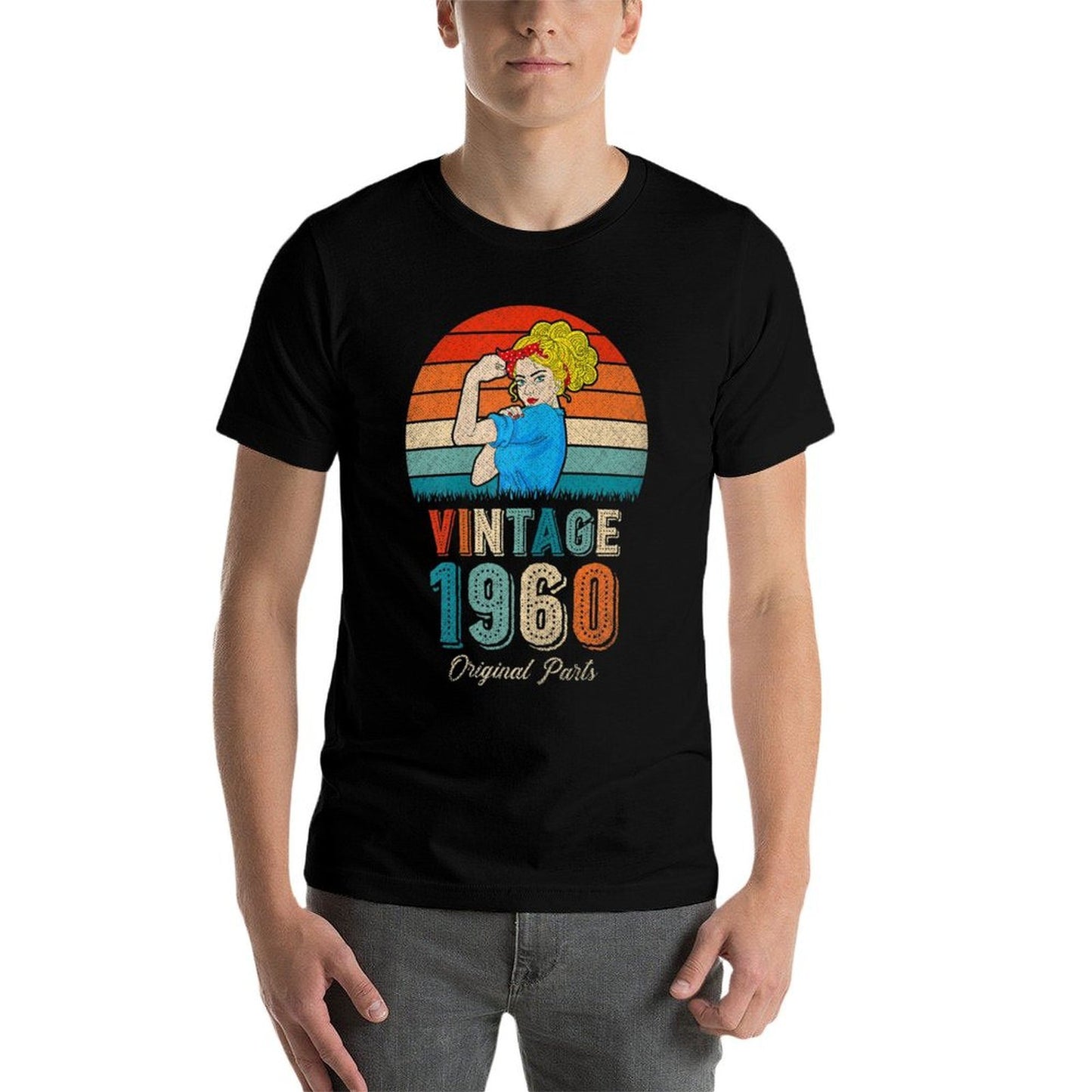 Womens 60th Birthday Tshirts For Women Original Parts Vintage 1960 Tagless Design T-Shirt