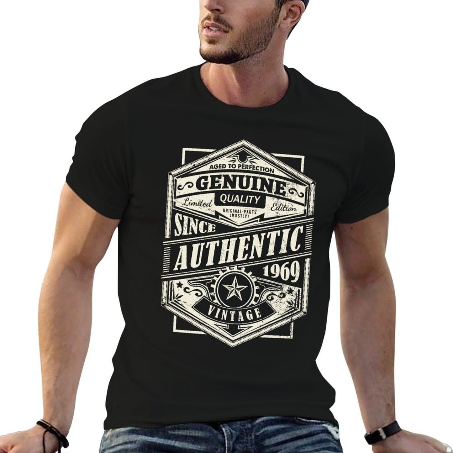 1969 50th Birthday Vintage Label Genuine Longsleeve T Relaxed-fit T-Shirt