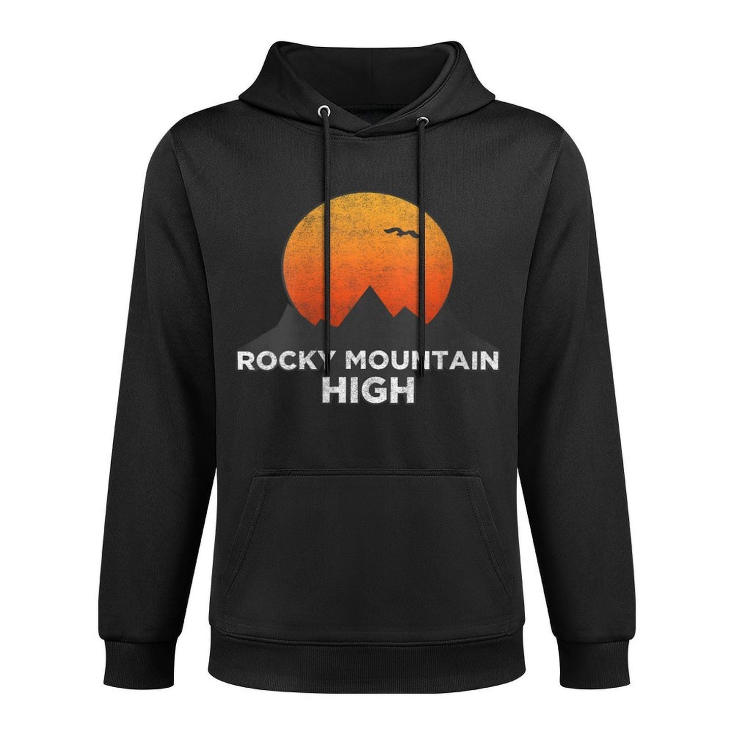 Womens Trendy Rocky Mountain High Sunset Cotton-Polyester Blend Hoodie