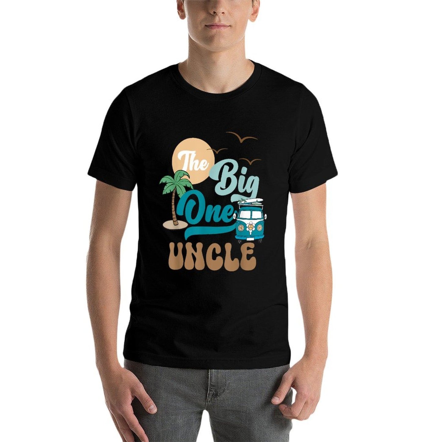 The Big One Uncle Beach Theme Matching Party 1st Birthday Relaxed-fit T-Shirt