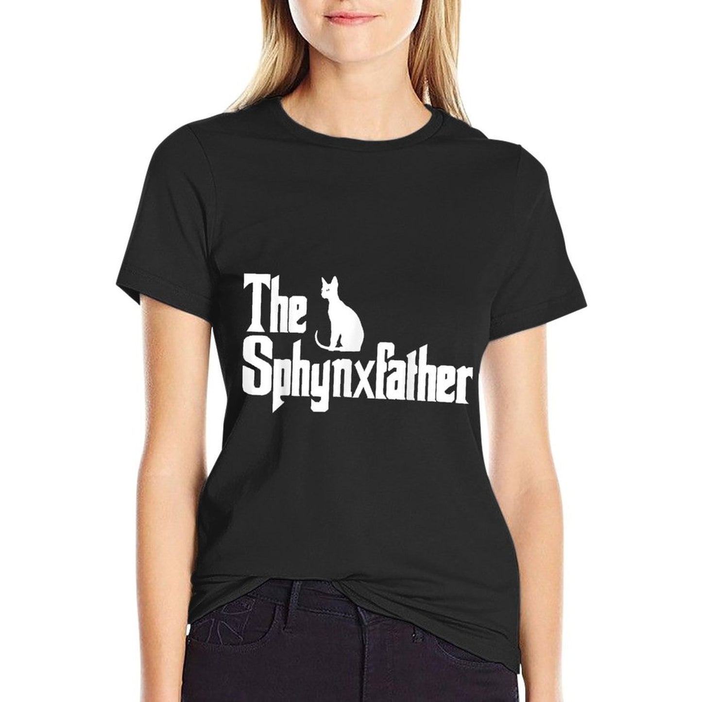 The SphynxFather Funny Cat Dad Men Sphynx Lover Gifts Easy-care T-Shirt