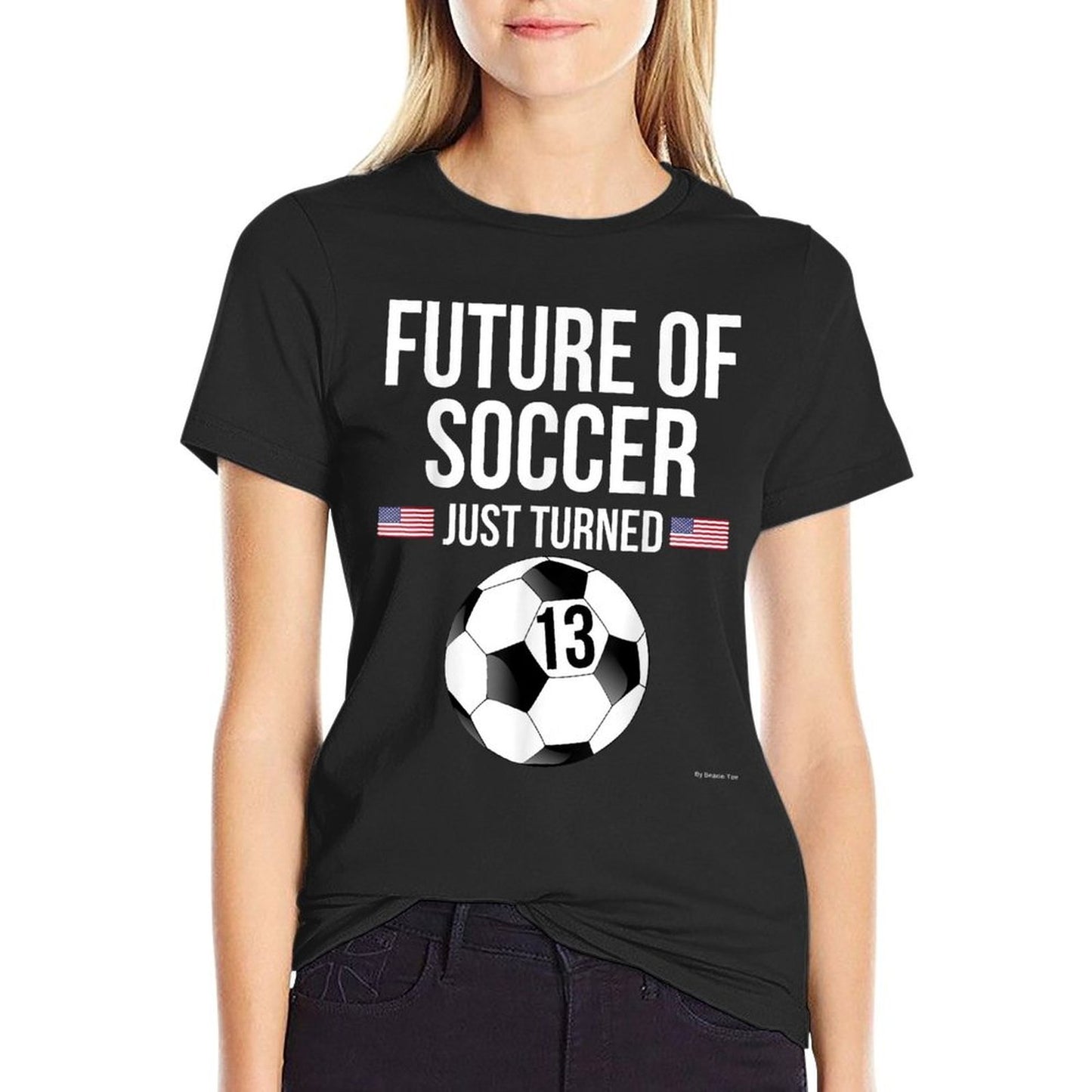 13th Birthday Soccer T 13 Year Old Birthday Gift Comfortable T-Shirt