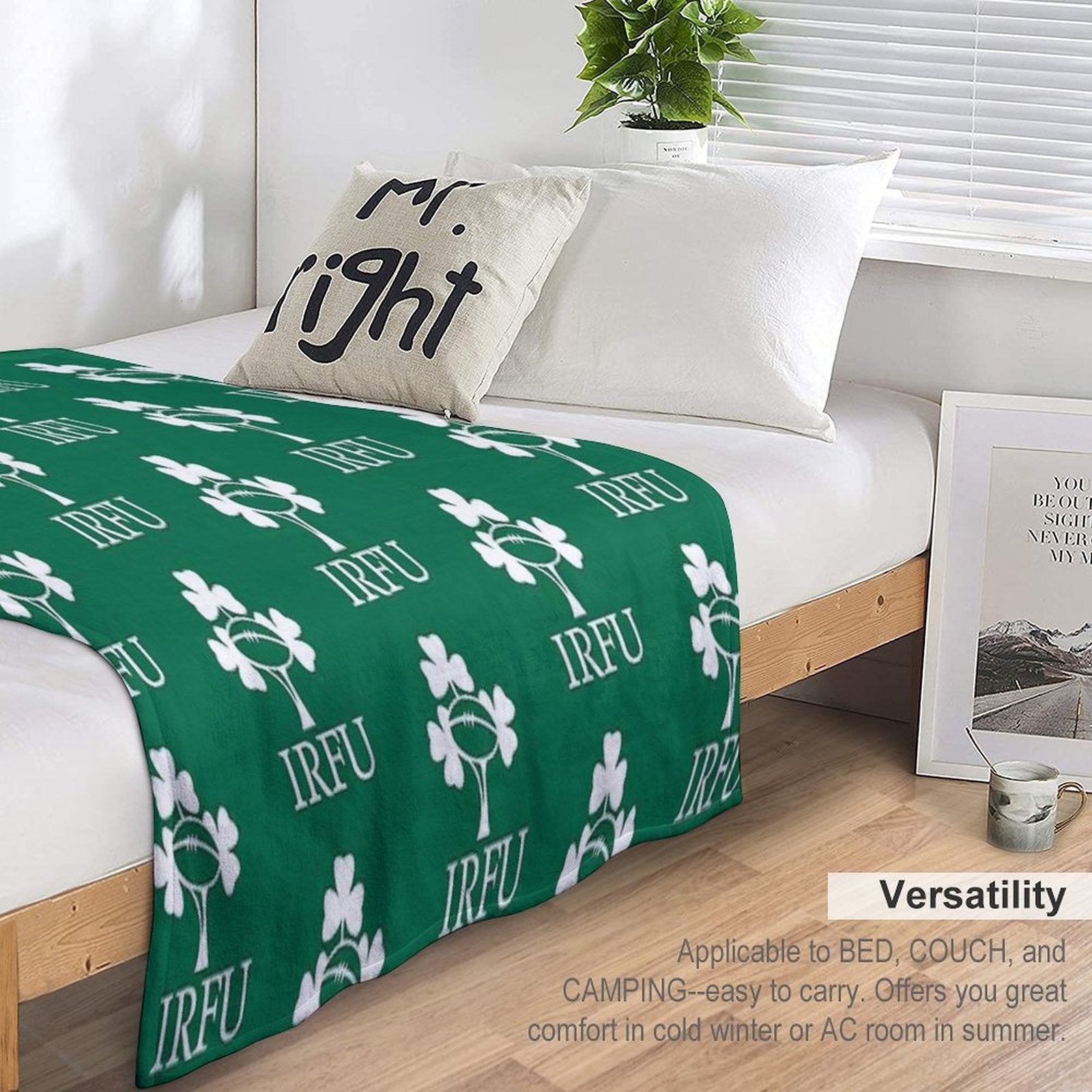 IRELAND RUGBY UNION-IRFU Lightweight Throw Blanket