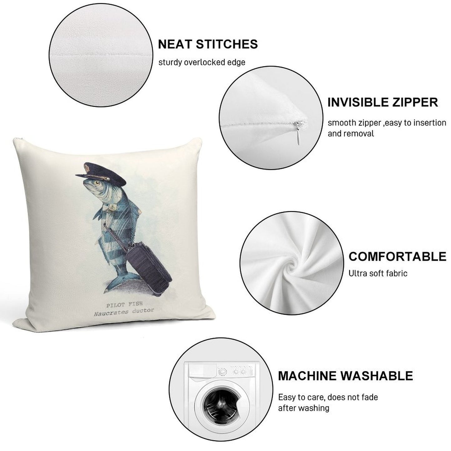 The Pilot Soft Reinforced Edging Throw Pillow