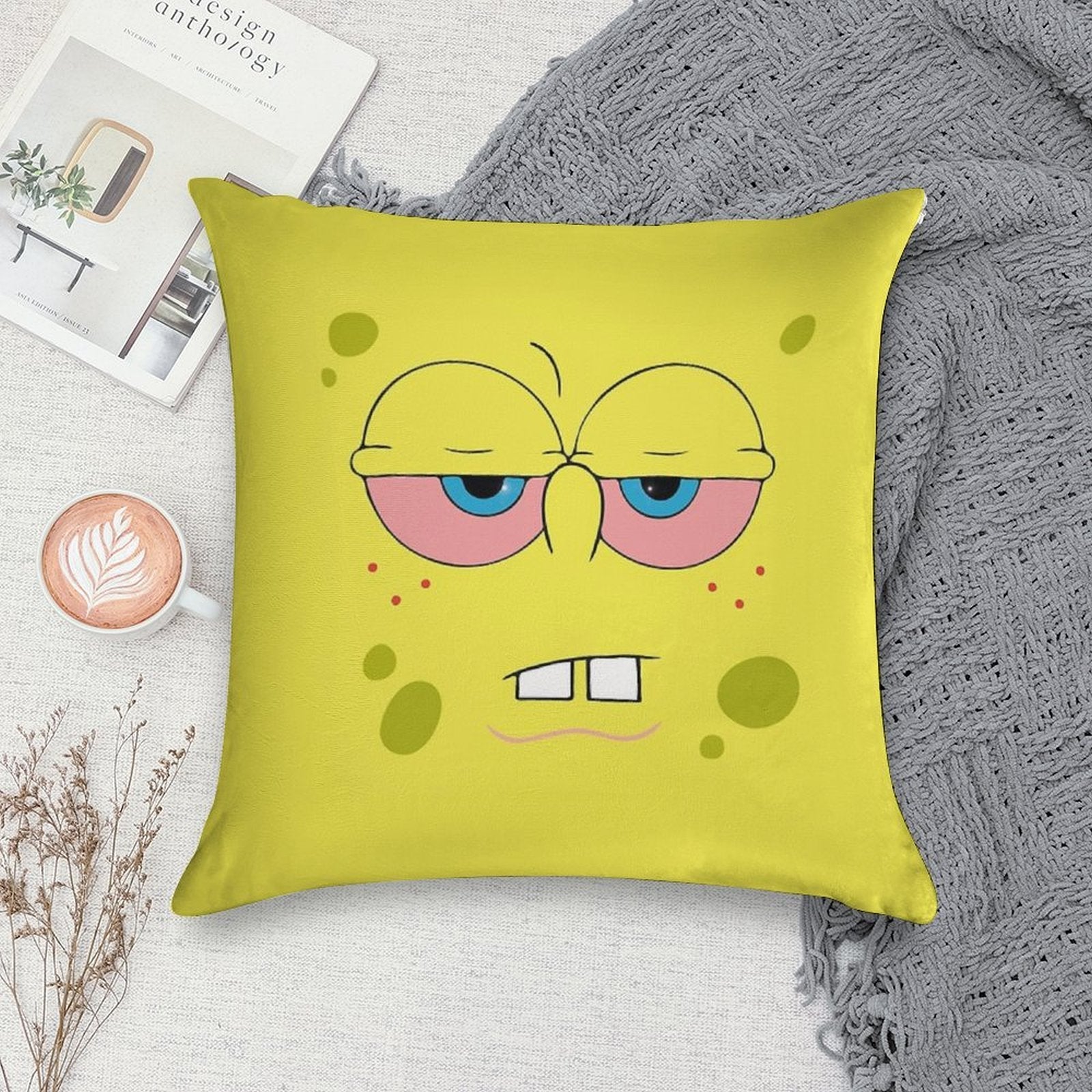 Spongebob High Soft Ultra-Soft Texture Throw Pillow