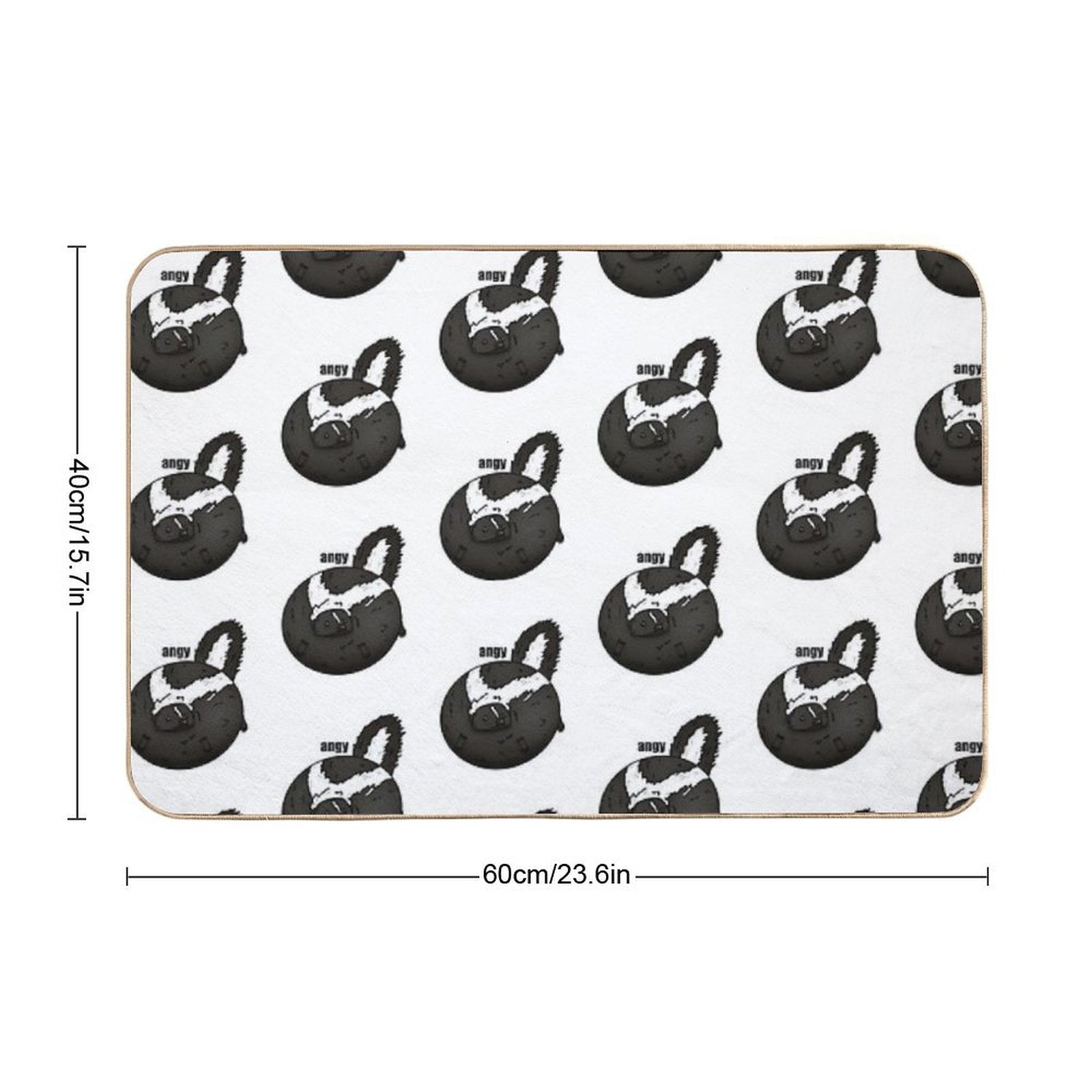 Fat Angy Skunk Durable Bath Mat