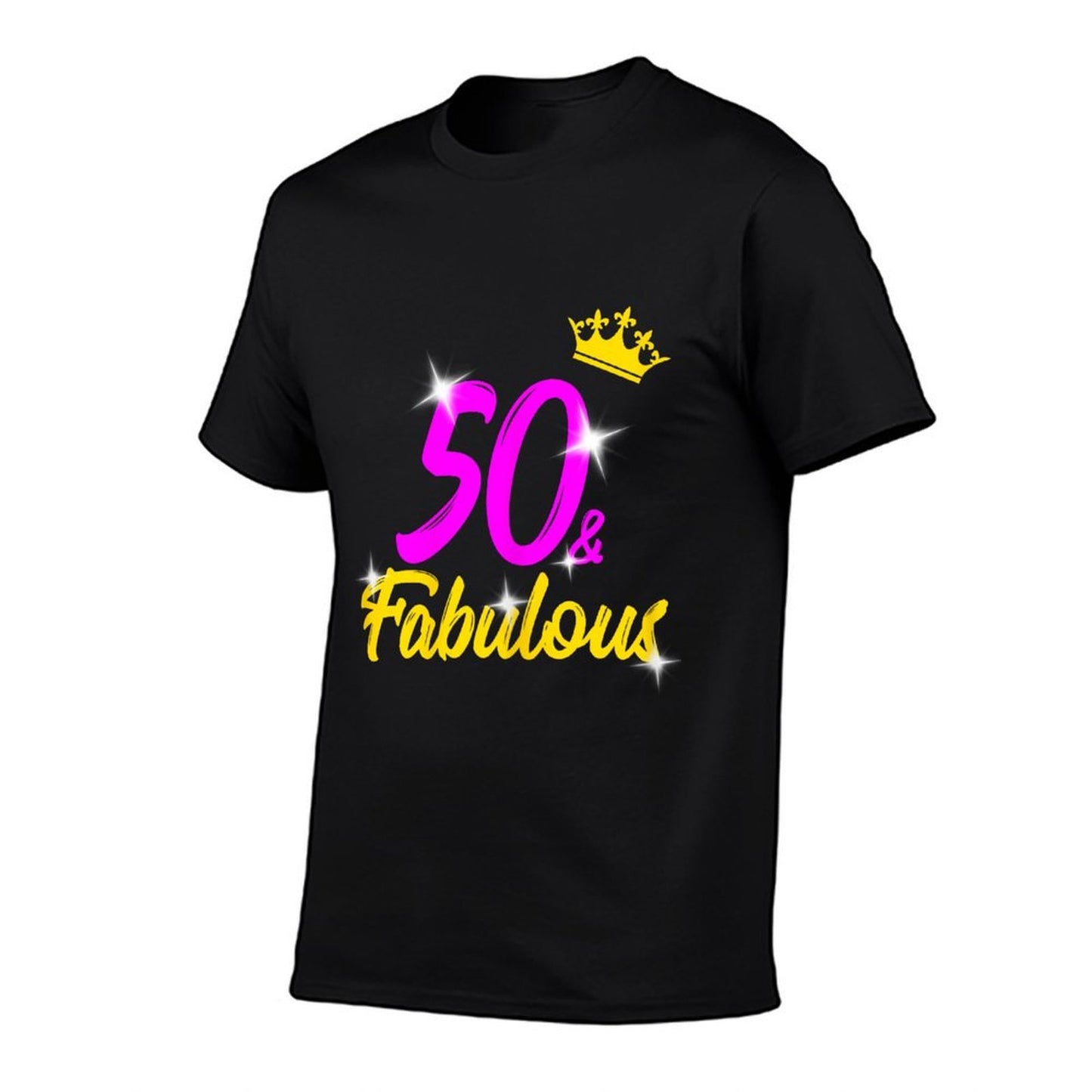 Womens 50 And Fabulous Queen 50th Birthday Gift Stretchy T-Shirt