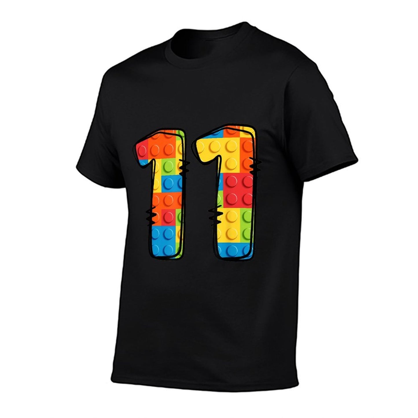 11 Year Old Blocks Building Master Builder 11th Birthday Trendy Pattern T-Shirt
