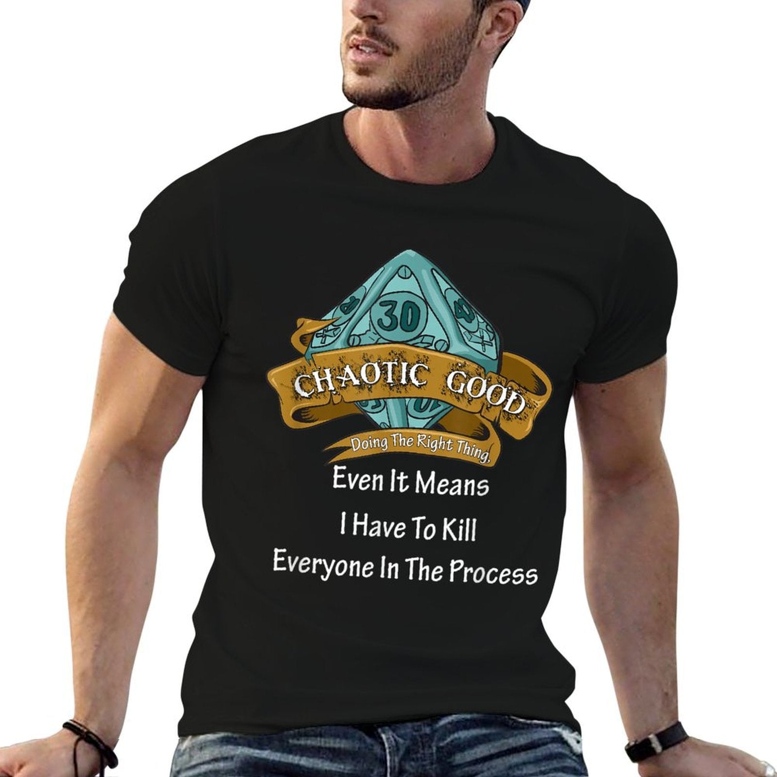 Adventure RPG Dice Fantasy Roleplaying Gamers  Lightweight T-Shirt
