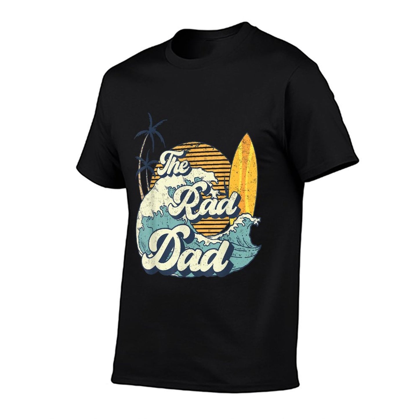 The Rad Dad Big One Surf Birthday Decorations For Daddy Papa Soft T-Shirt