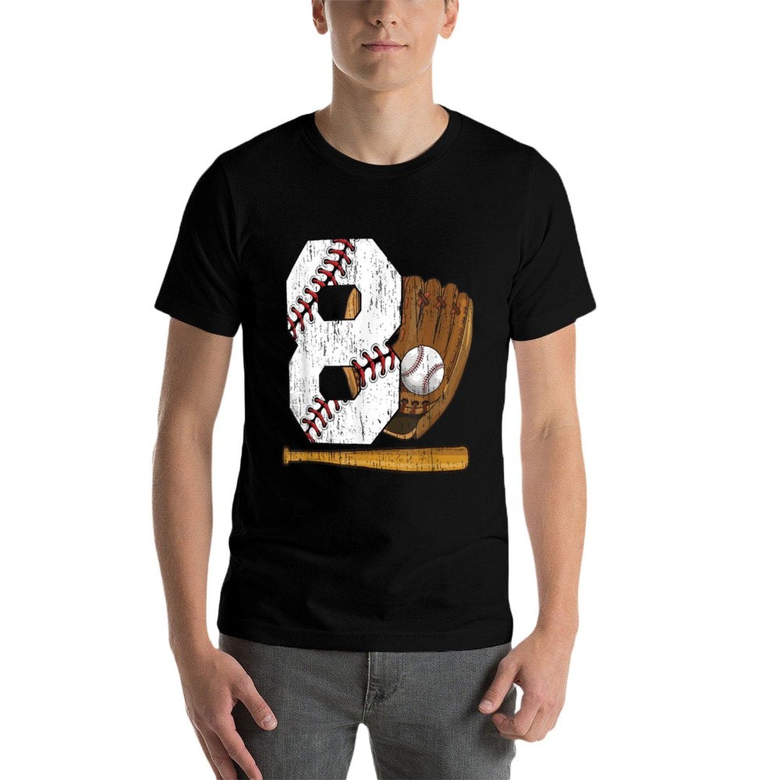 8th Birthday Baseball Boy Eight Year Old Baseball Player  Breathable T-Shirt
