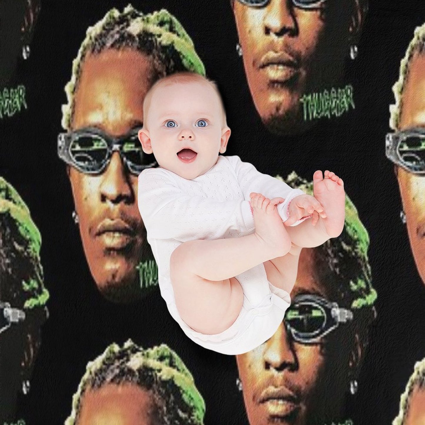Young Thug Rapper Vintage Quick-dry Throw Blanket