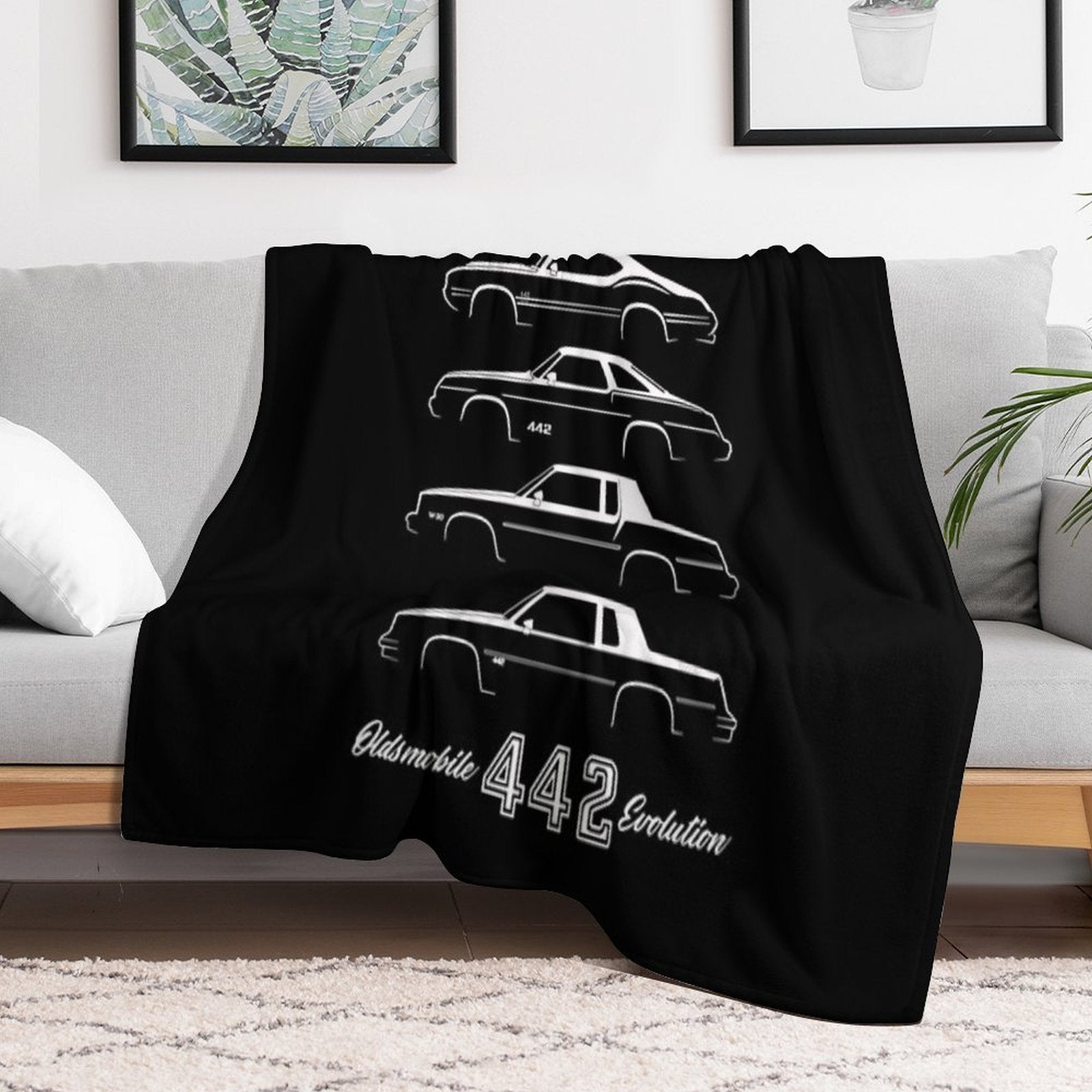 Oldsmobile 442 Evolution Gift-ready Throw Blanket
