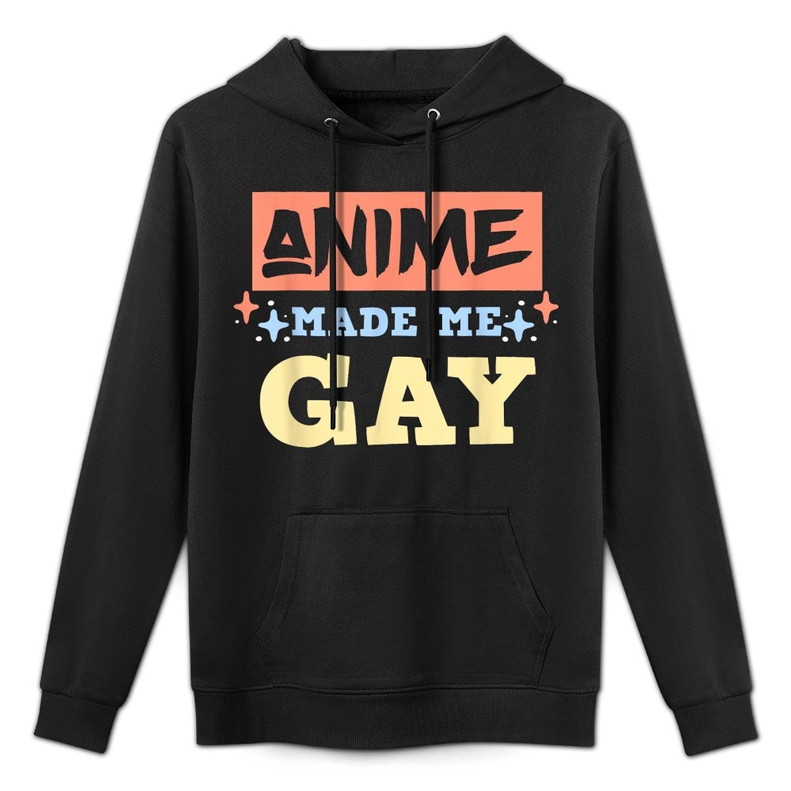 Anime Made Me Gay Funny Anime Meme LBGTQ Gay Pride Month Adjustable Hood Hoodie