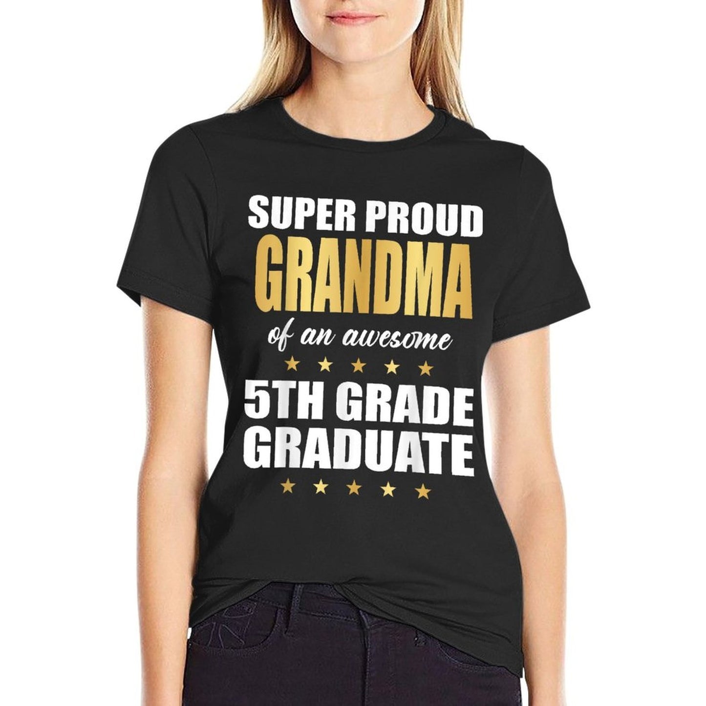 Super Proud GRANDMA Of A Awesome 5th Grade Graduate Cotton T-Shirt