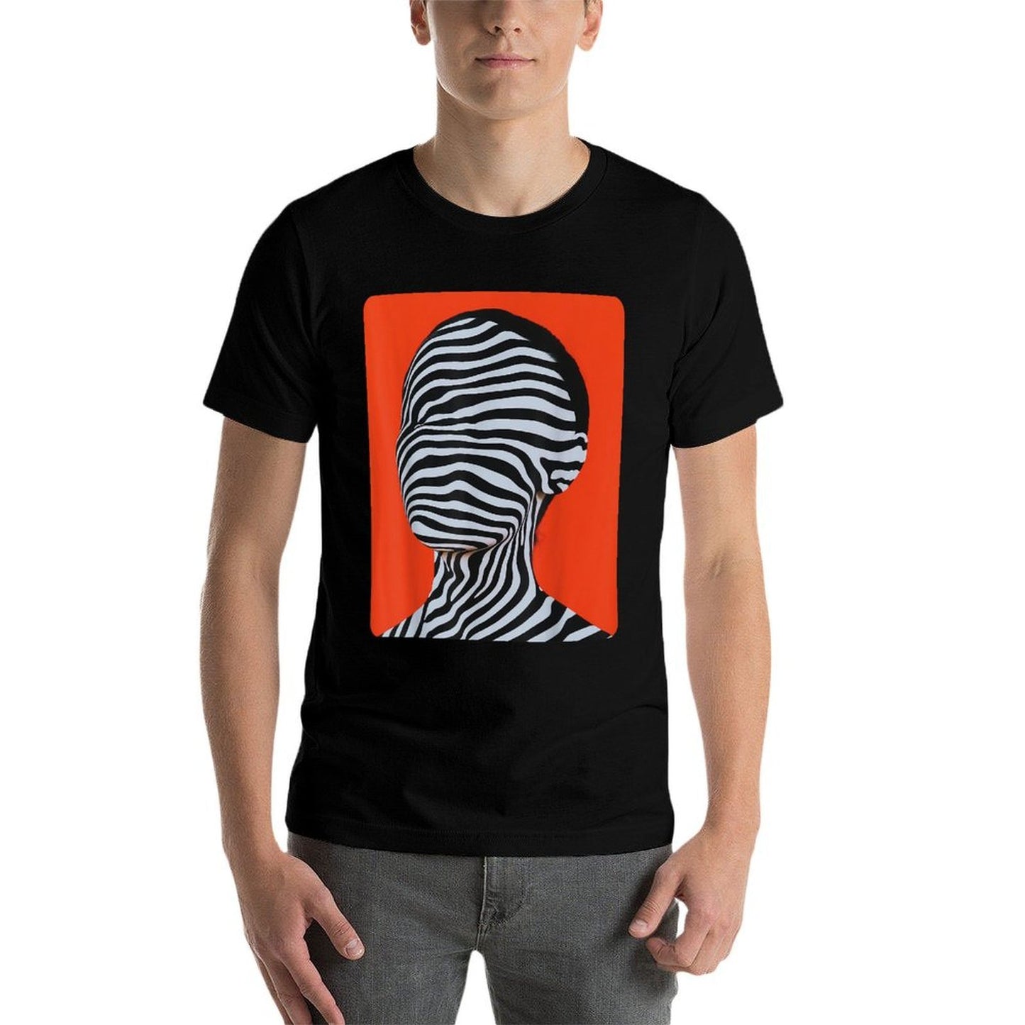 Womens Abstract High-quality Stitching T-Shirt