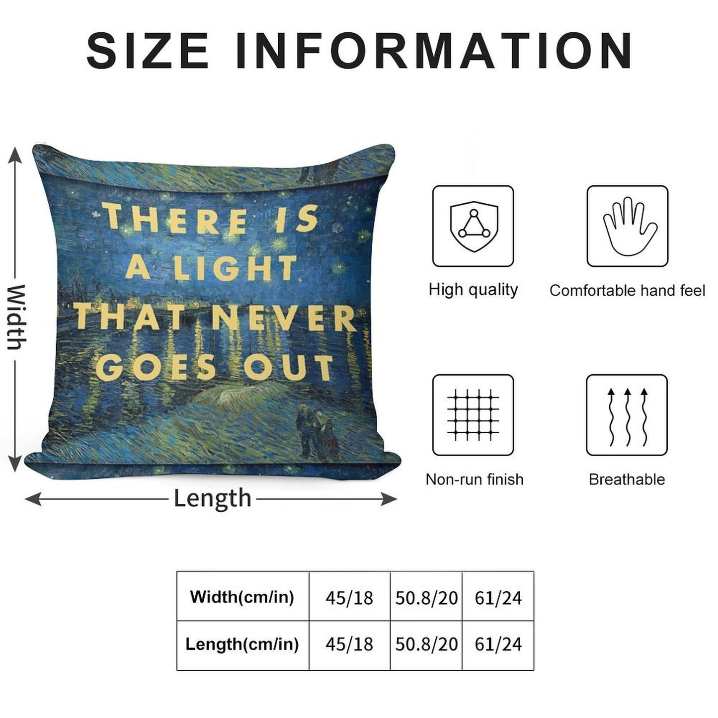 There Is A Light That Never Goes Out The Smiths Van Gogh Soft Shrink-Resistant Throw Pillow