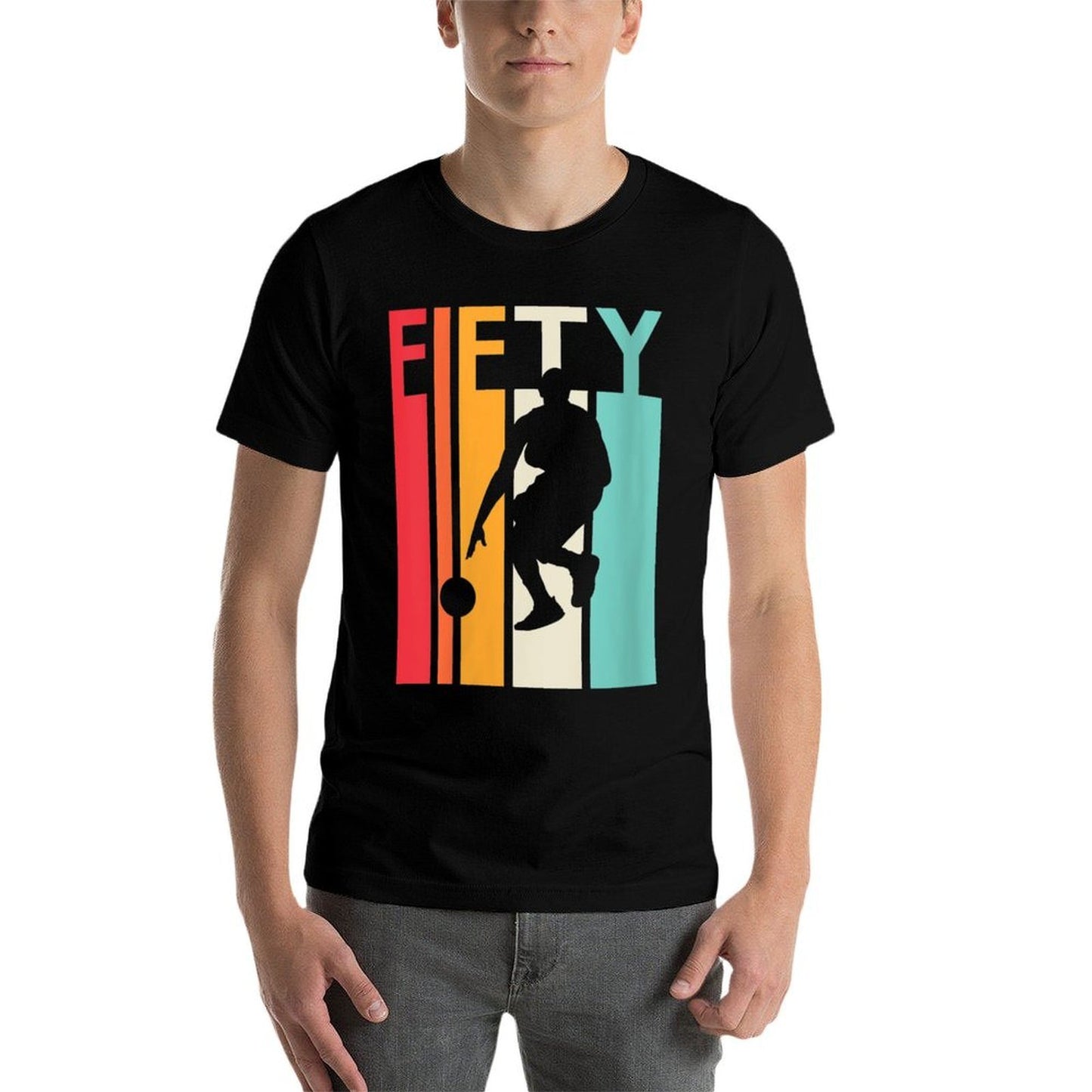 Womens 50th Birthday Gift Vintage Basketball for 50 Year Old Heathered Texture T-Shirt