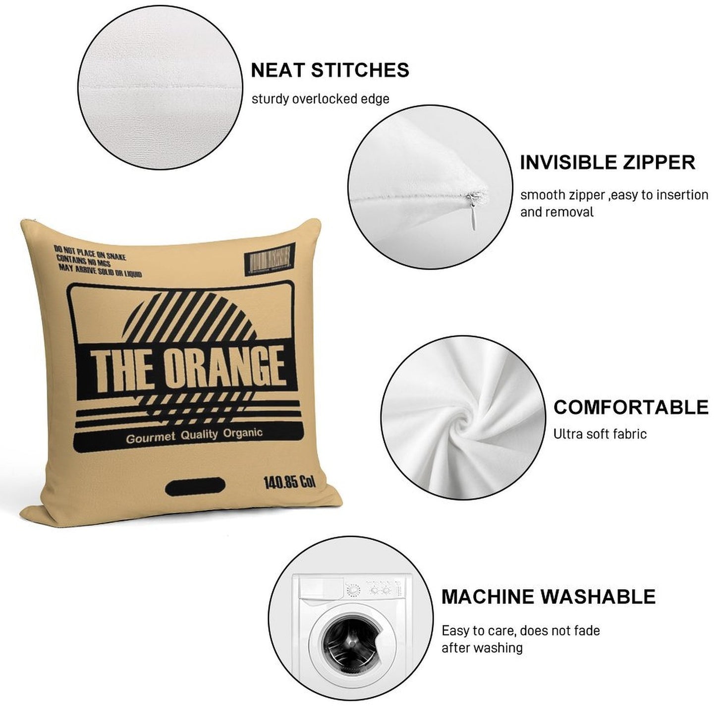 The Orange Metal Gear Solid Snake Box Soft Home Decor Throw Pillow